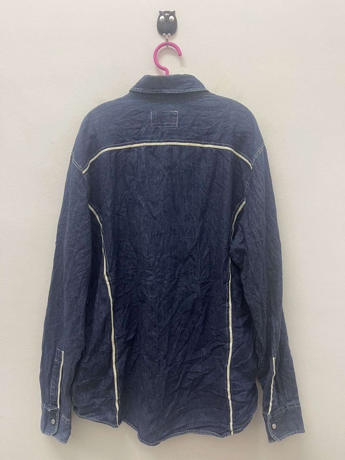 Armani Rare Vintage ARMANI JEANS AJ Indigo Denim Jeans Shirt Size US XL / EU 56 / 4 - 8 Thumbnail