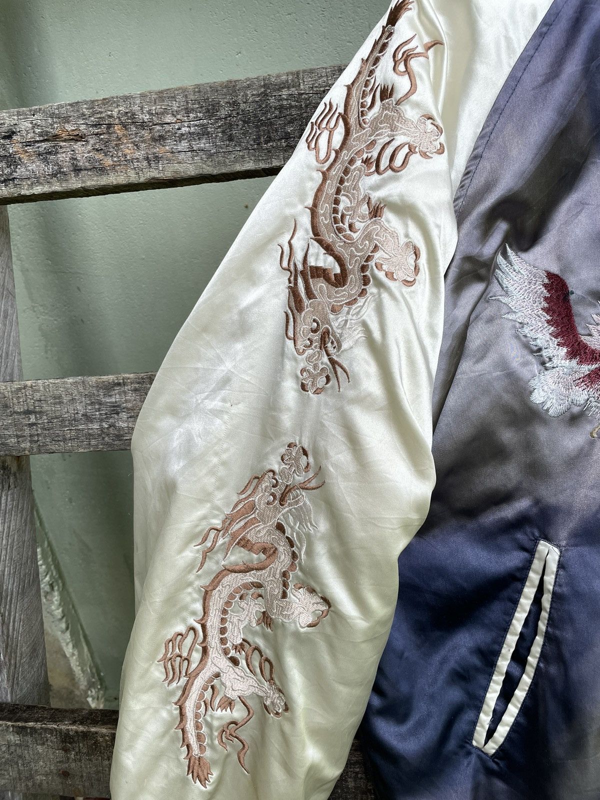 Japanese Brand × Vintage Vintage Sukajan USS Midway Tiger Embroidery Jacket Size US L / EU 52-54 / 3 - 4 Thumbnail