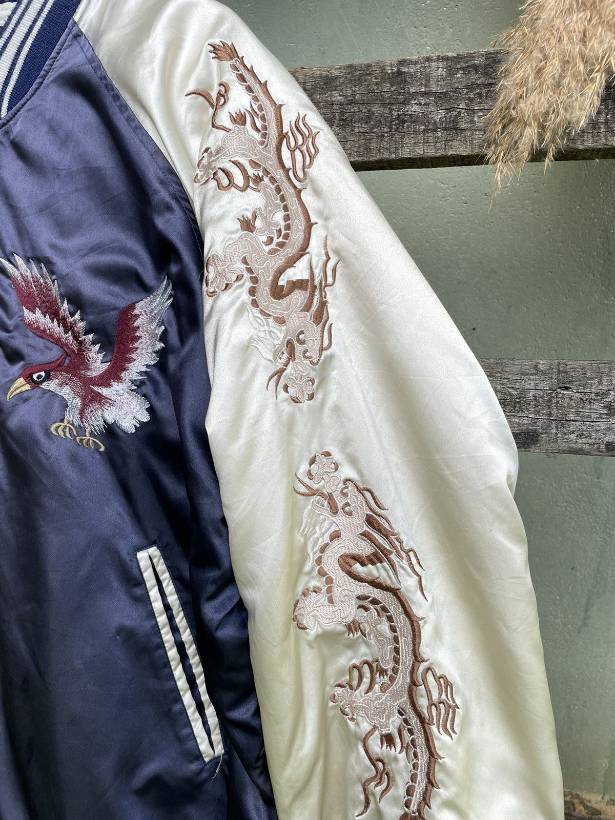 Japanese Brand × Vintage Vintage Sukajan USS Midway Tiger Embroidery Jacket Size US L / EU 52-54 / 3 - 6 Thumbnail