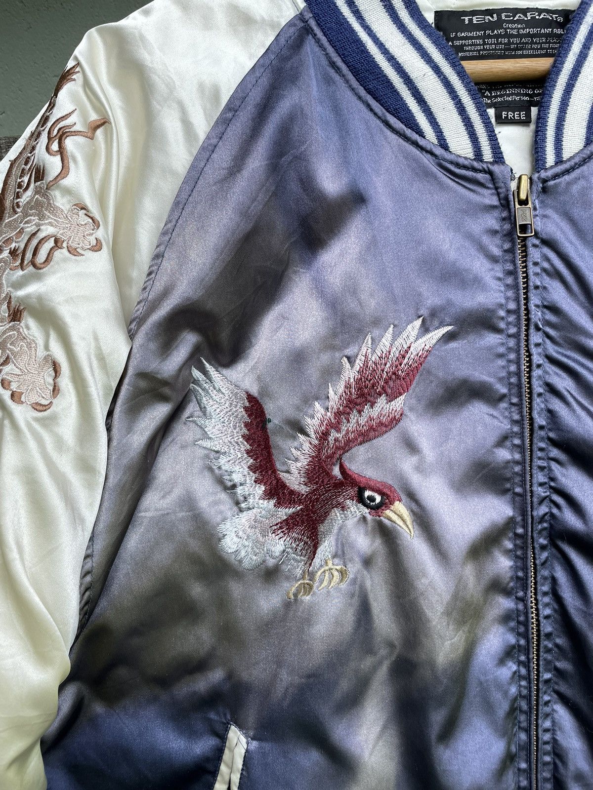 Japanese Brand × Vintage Vintage Sukajan USS Midway Tiger Embroidery Jacket Size US L / EU 52-54 / 3 - 3 Thumbnail