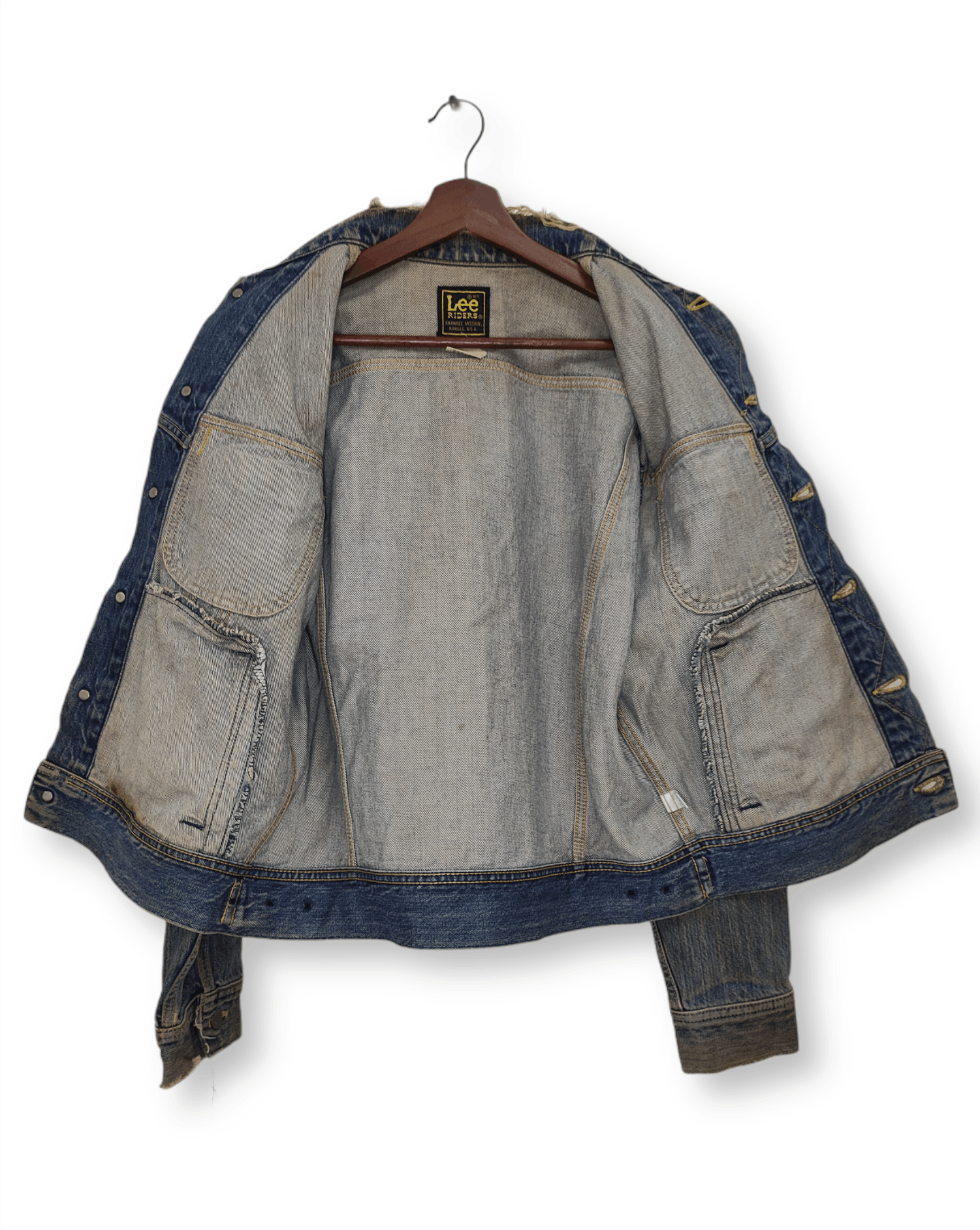 Lee Vintage Lee Riders Trucker Distressed Denim Jacket Size US M / EU 48-50 / 2 - 15 Thumbnail