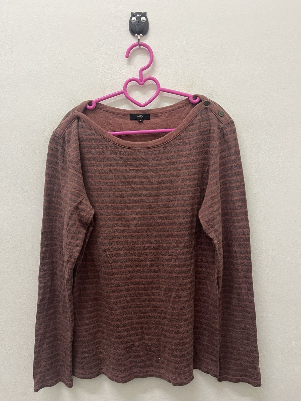 Yohji Yamamoto Vintage INED HOMME By Yohji Yamamoto Button Neck Striped Size US S / EU 44-46 / 1 - 1 Thumbnail