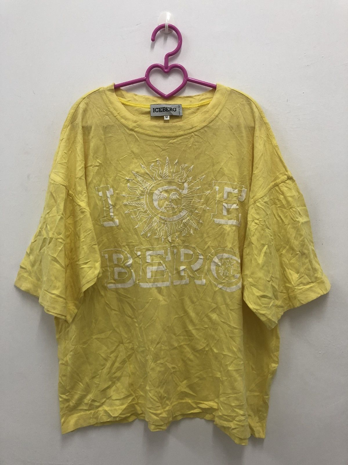 Rare 90s Vintage ICEBERG Sun Moon Spell Out Luxury Shirt