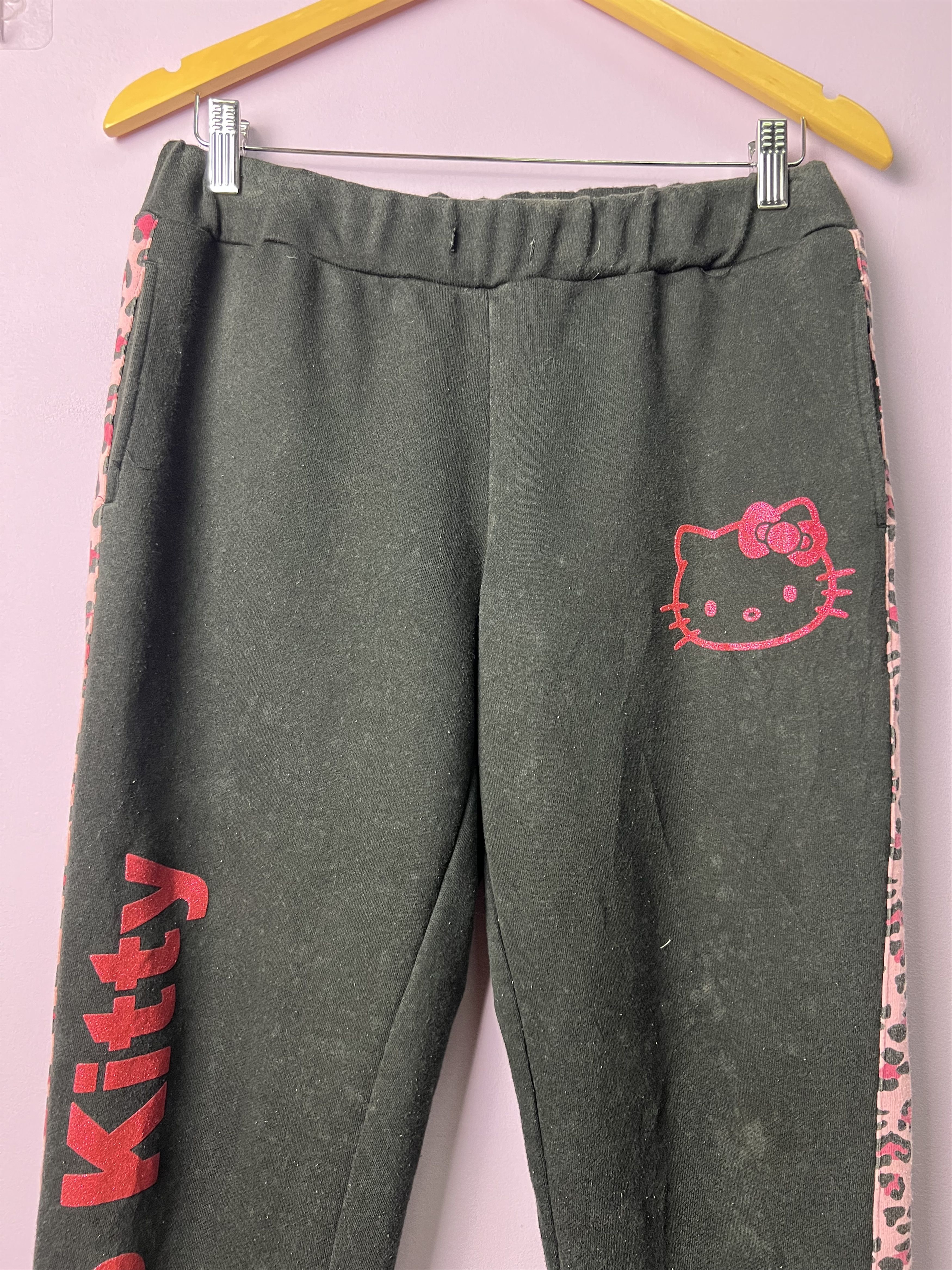 Cartoon Network 🔥Vintage Hello Kitty Tiger Stripe Sweatpants Jogger Size 30" / US 8 / IT 44 - 3 Thumbnail