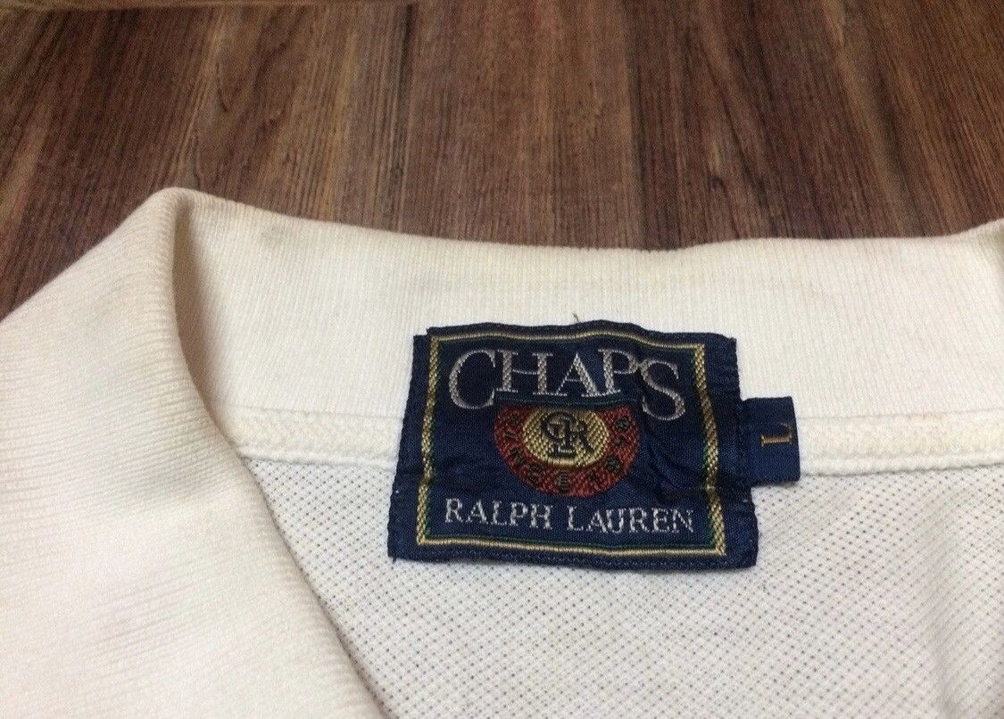 Vintage CHAPS RALPH LAUREN USA Flag Big Logo Polo Shirt