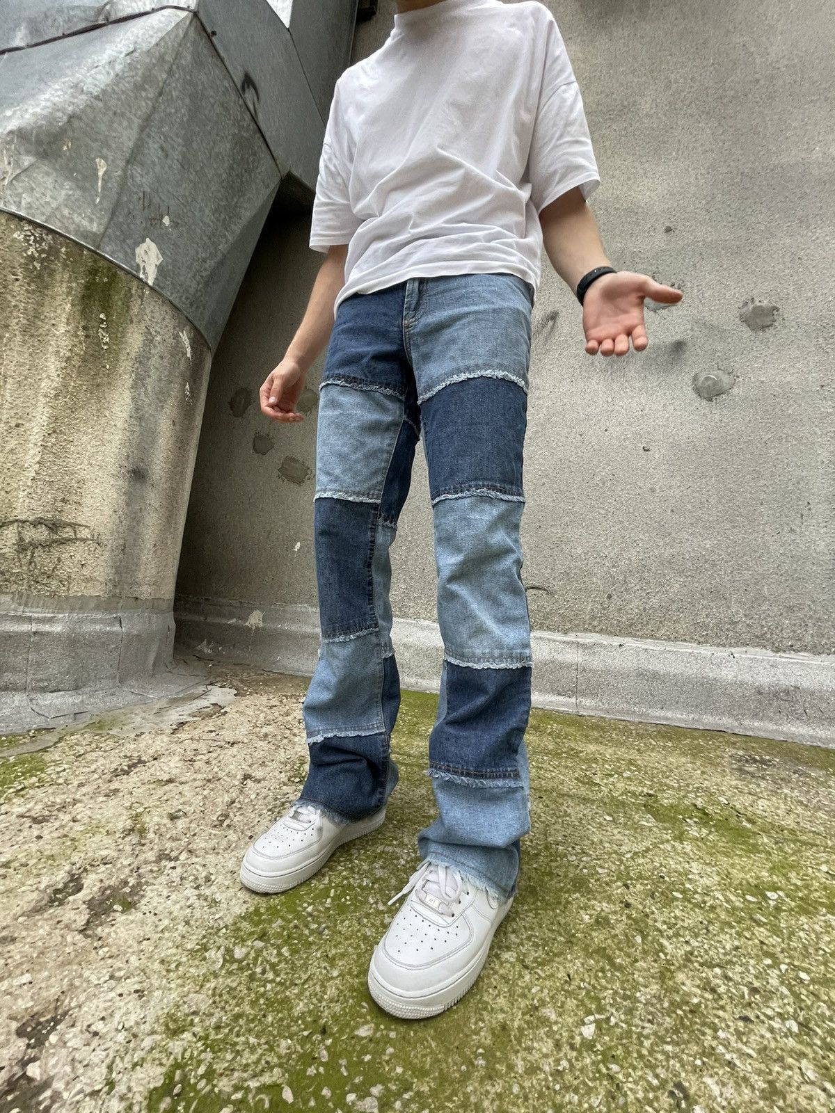 Beauty Beast Vintage Japanese Denim Flared Patchwork Jeans Rare Size US 30 / EU 46 - 7 Thumbnail