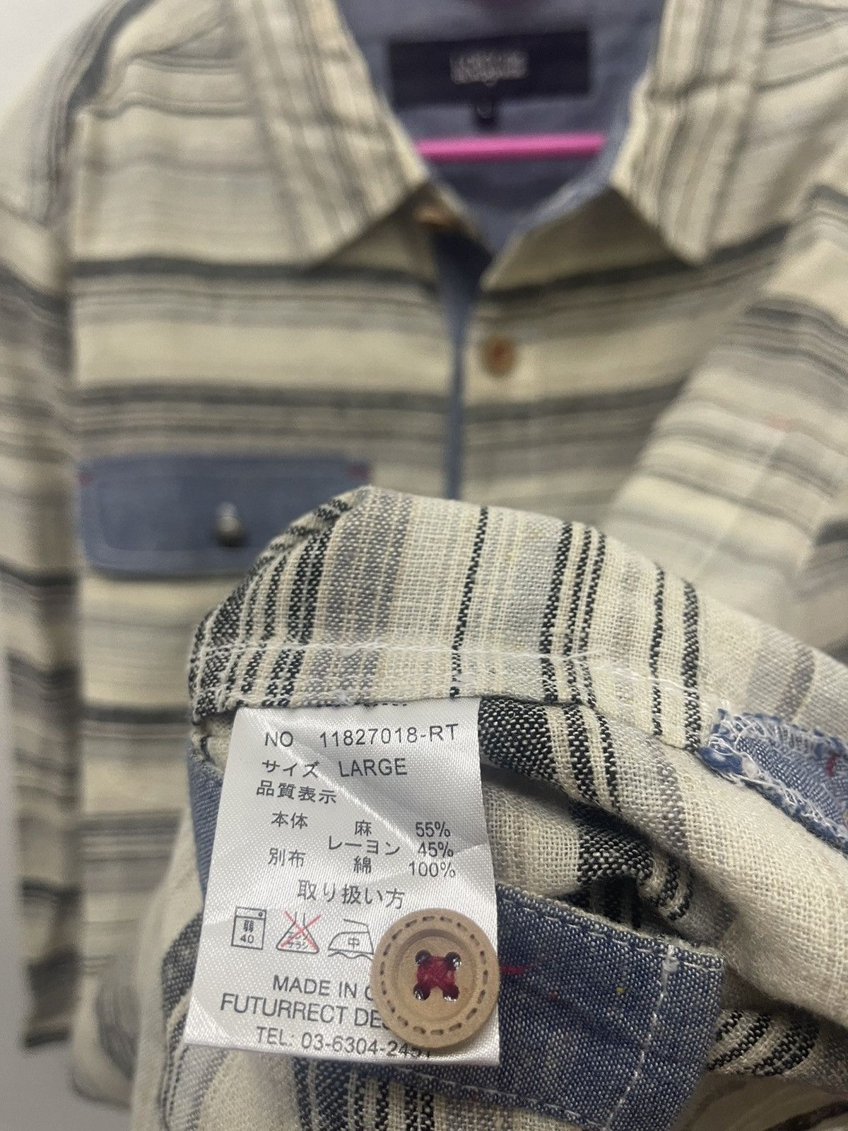 Japanese Brand Rare Vintage LOKY THE BLACKPAGE Striped Double Pockets Size US L / EU 52-54 / 3 - 5 Thumbnail