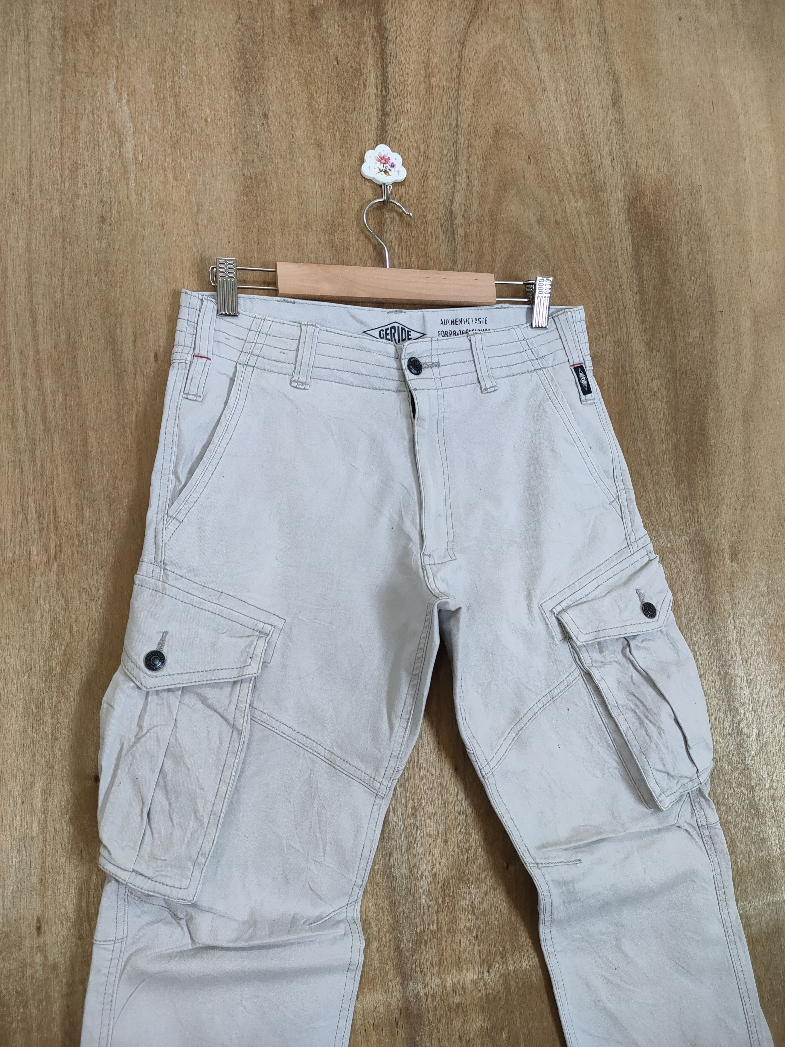 Japanese Brand × White's Boots VINTAGE GERIDE WHITE CARGO PANTS Size US 30 / EU 46 - 2 Thumbnail