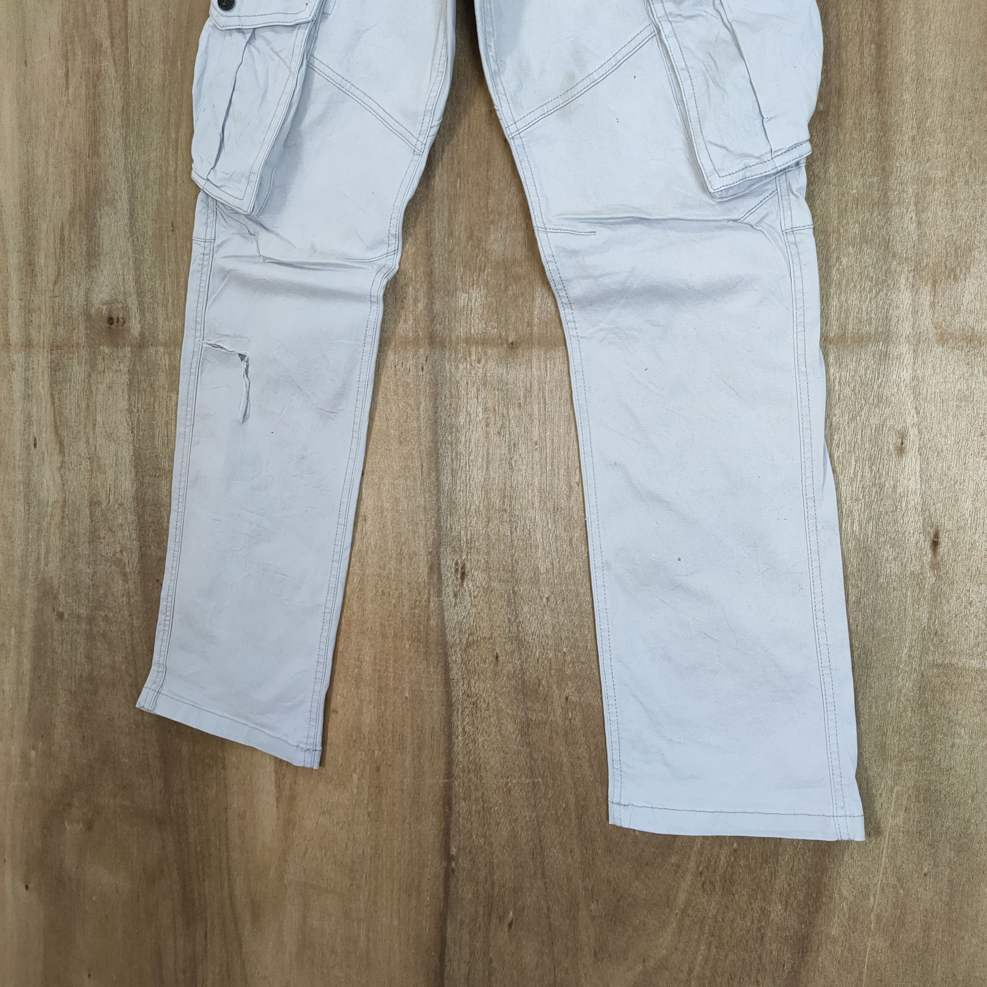 Japanese Brand × White's Boots VINTAGE GERIDE WHITE CARGO PANTS Size US 30 / EU 46 - 3 Thumbnail