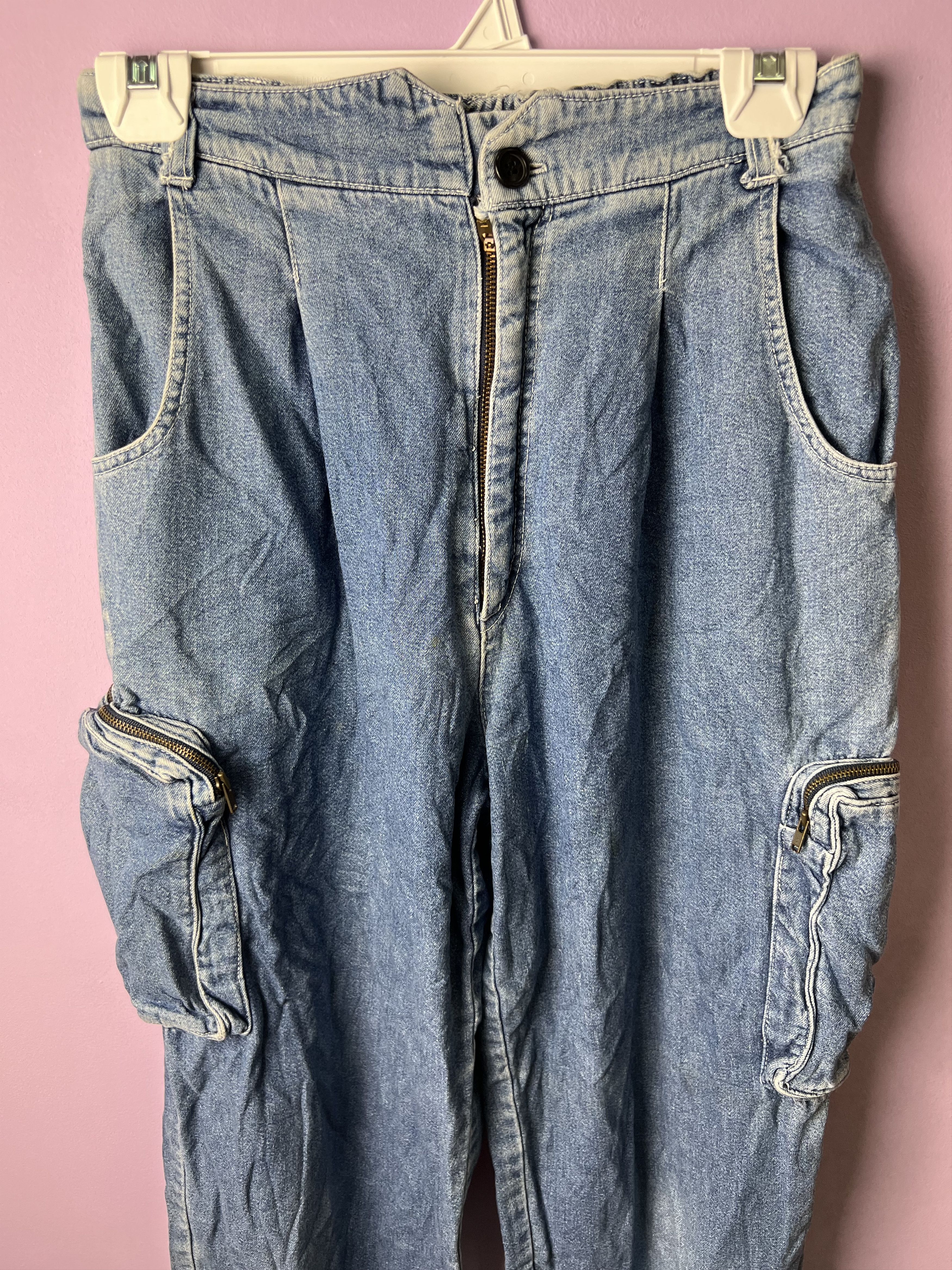 Japanese Brand 🔥Vintage Mc Yell Denim Cargo Pants Size US 28 / EU 44 - 4 Thumbnail