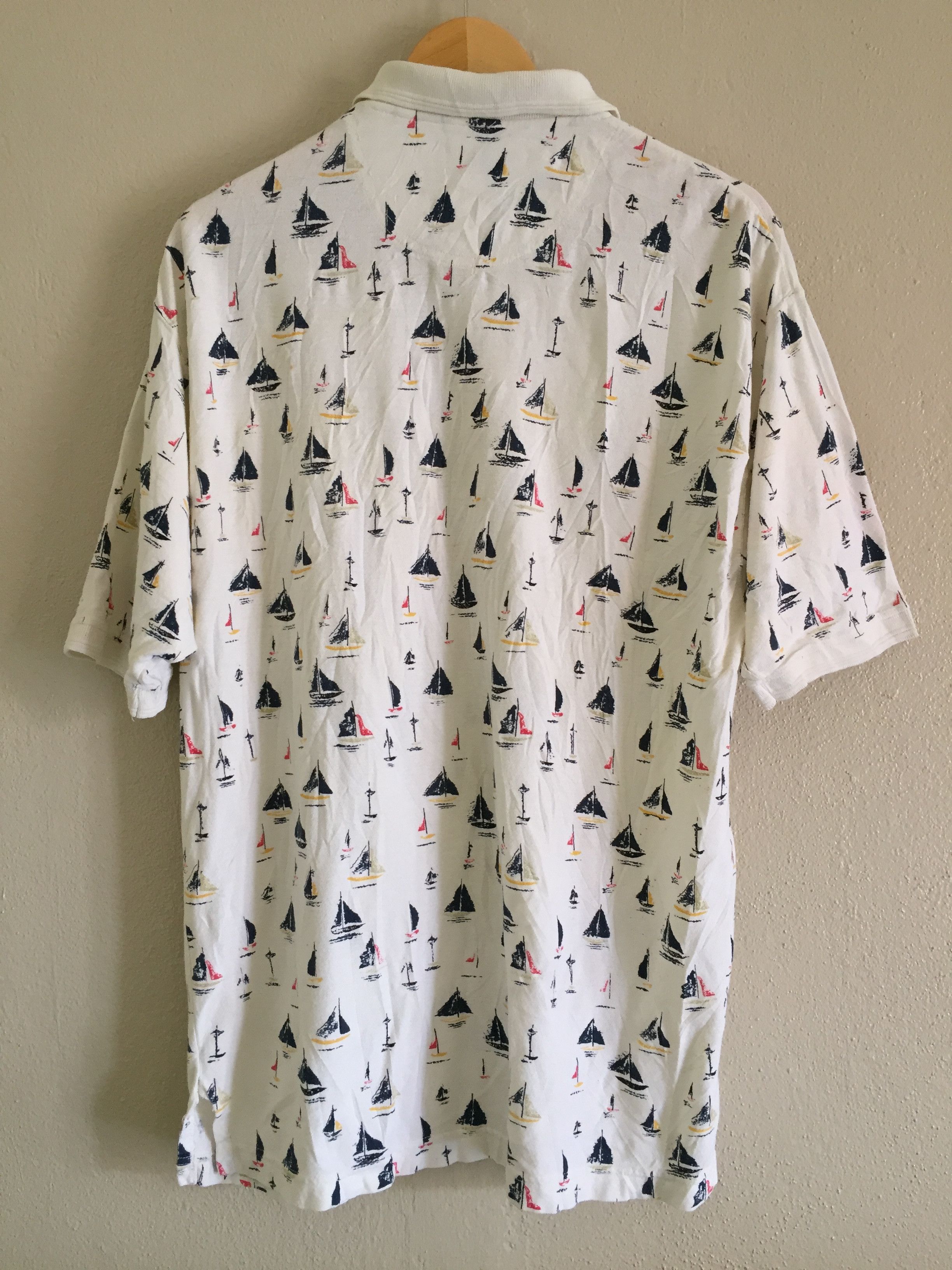 Designer GIVENCHY SAILBOAT PRINT POLO SHIRT Size US XL / EU 56 / 4 - 2 Thumbnail