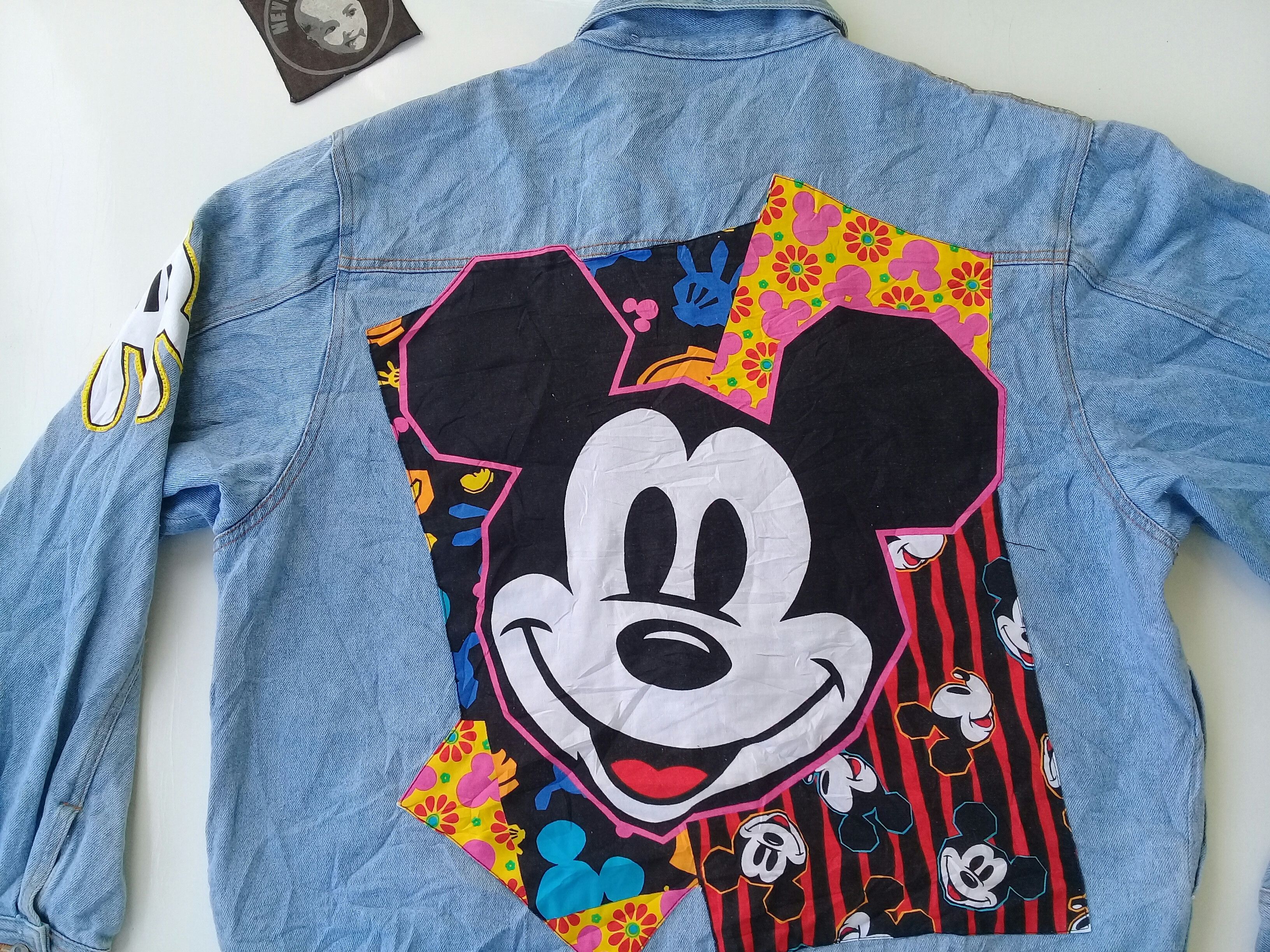 Mickey & Co. Vintage MICKEY & Co Patchwork Denim Jacket Size US L / EU 52-54 / 3 - 4 Thumbnail