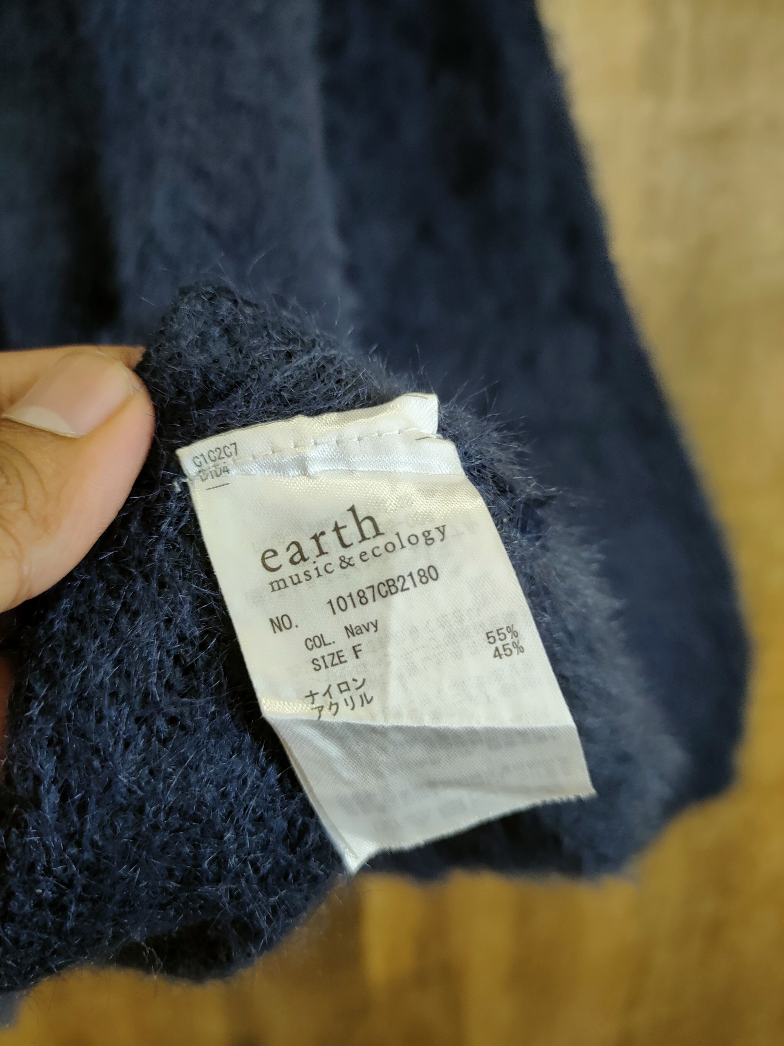 Aran Isles Knitwear D Earth japan mohair shaggy fur knitwear sweatshirt #46-1031 Size US M / EU 48-50 / 2 - 8 Thumbnail