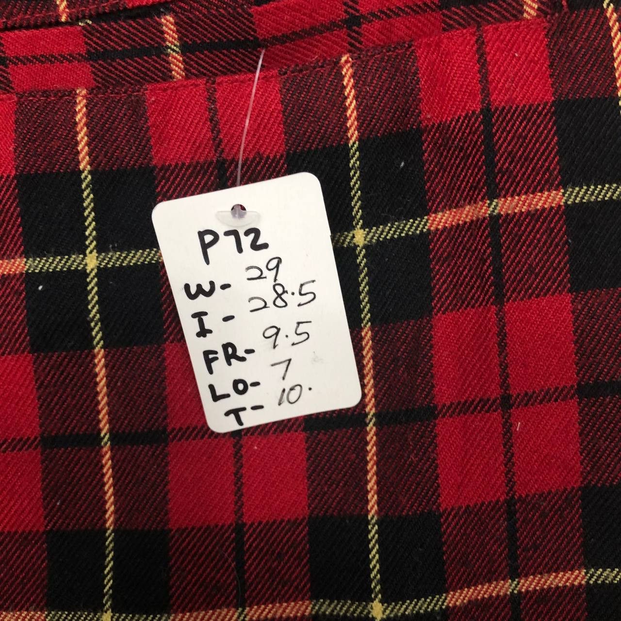 Japanese Brand P72 PUNK MARIN D'ENFANT TARTAN CARGO PANTS Size US 29 - 8 Thumbnail