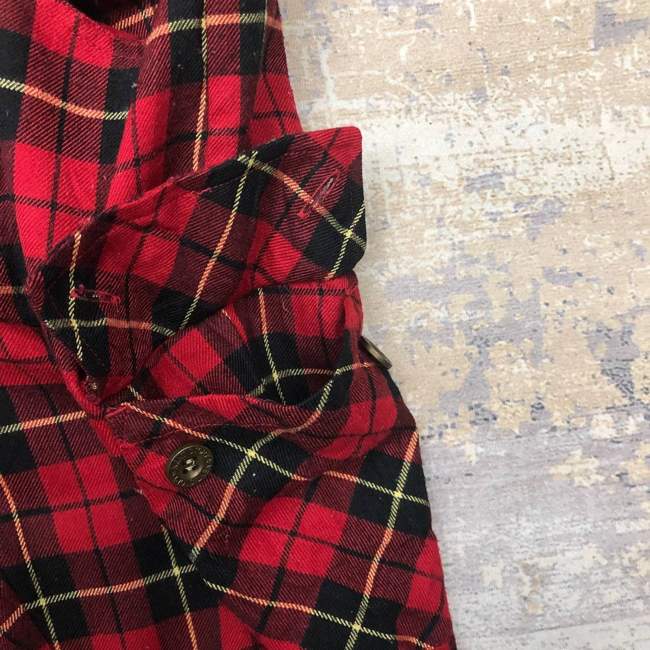 Japanese Brand P72 PUNK MARIN D'ENFANT TARTAN CARGO PANTS Size US 29 - 6 Thumbnail