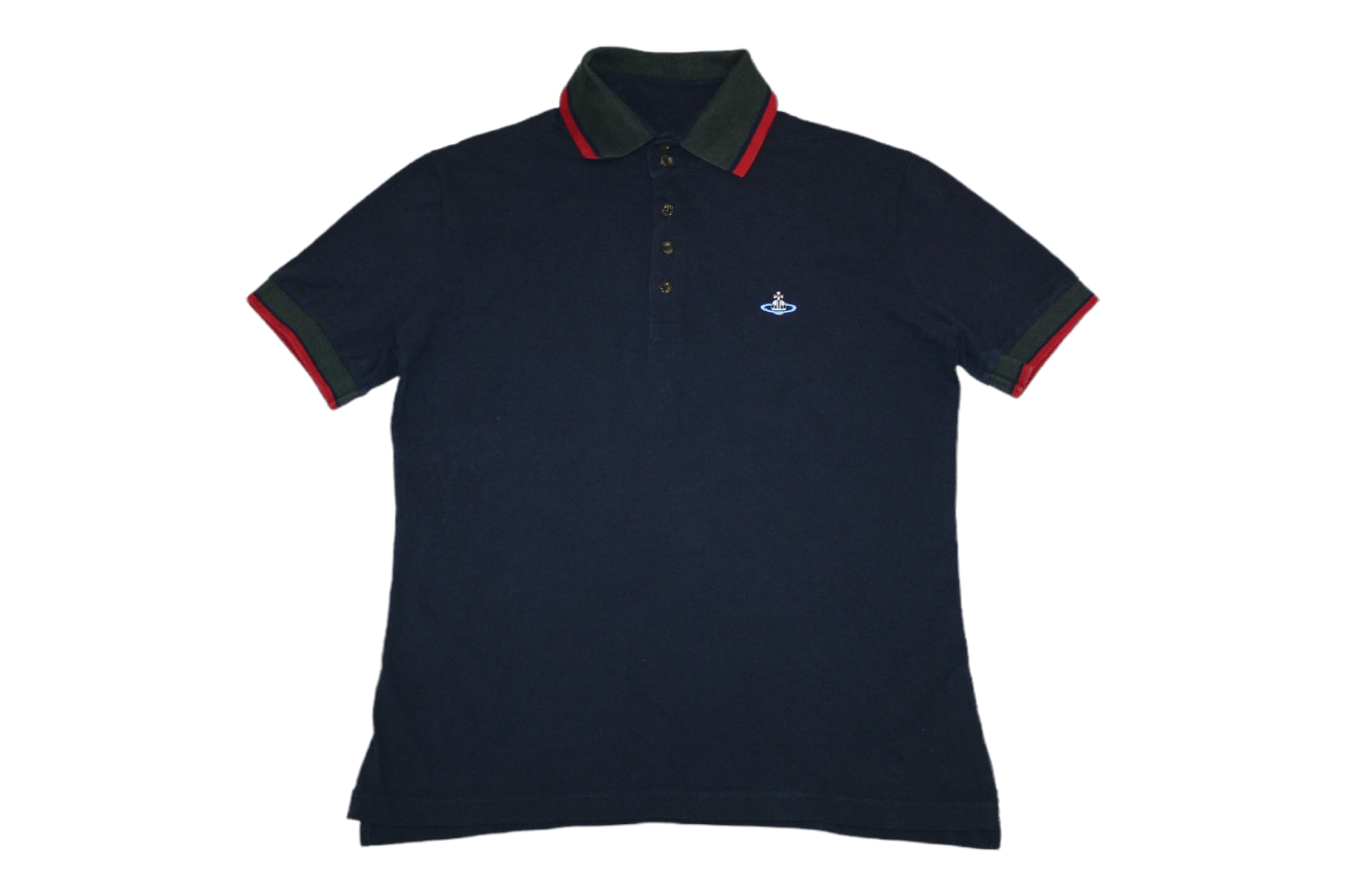 Pre-owned Vivienne Westwood Polo Shirt Navy. Gucci Style Collar