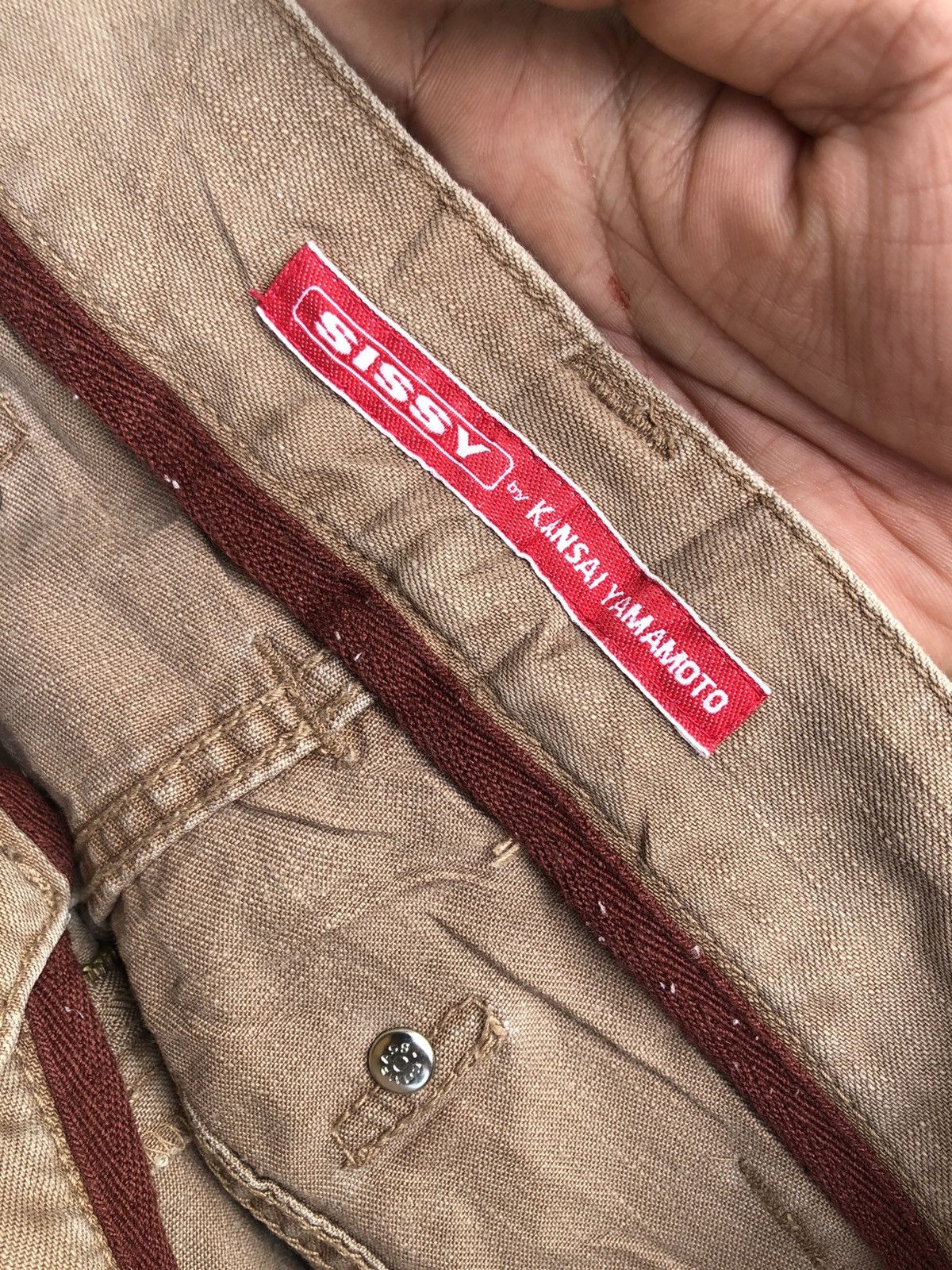Kansai Yamamoto × Sisley Kansai Yamamoto - Sissy Buckets Khaki Pants Size US 34 / EU 50 - 5 Thumbnail