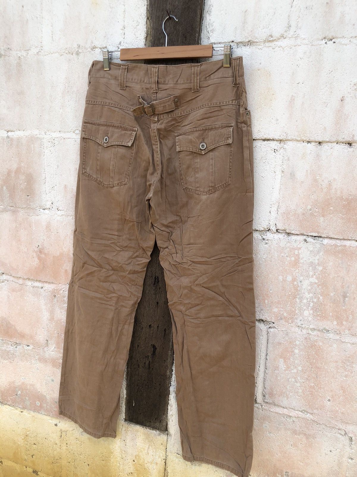 Kansai Yamamoto × Sisley Kansai Yamamoto - Sissy Buckets Khaki Pants Size US 34 / EU 50 - 4 Thumbnail