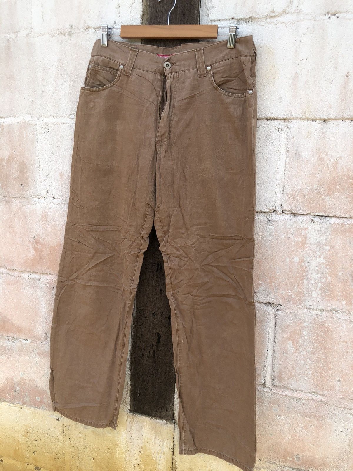 Kansai Yamamoto × Sisley Kansai Yamamoto - Sissy Buckets Khaki Pants Size US 34 / EU 50 - 3 Thumbnail