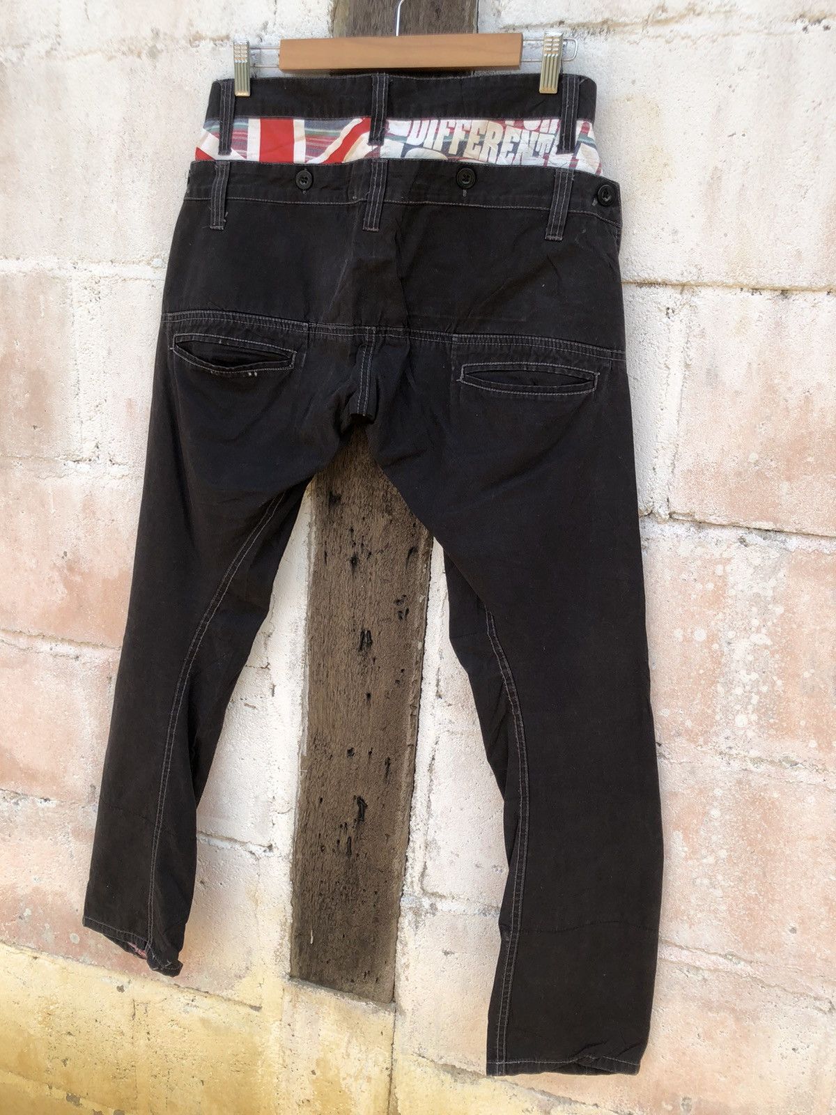 Designer × Japanese Brand Full Glow - Flared Curved Leg Pants Double Waist Size US 31 - 5 Thumbnail