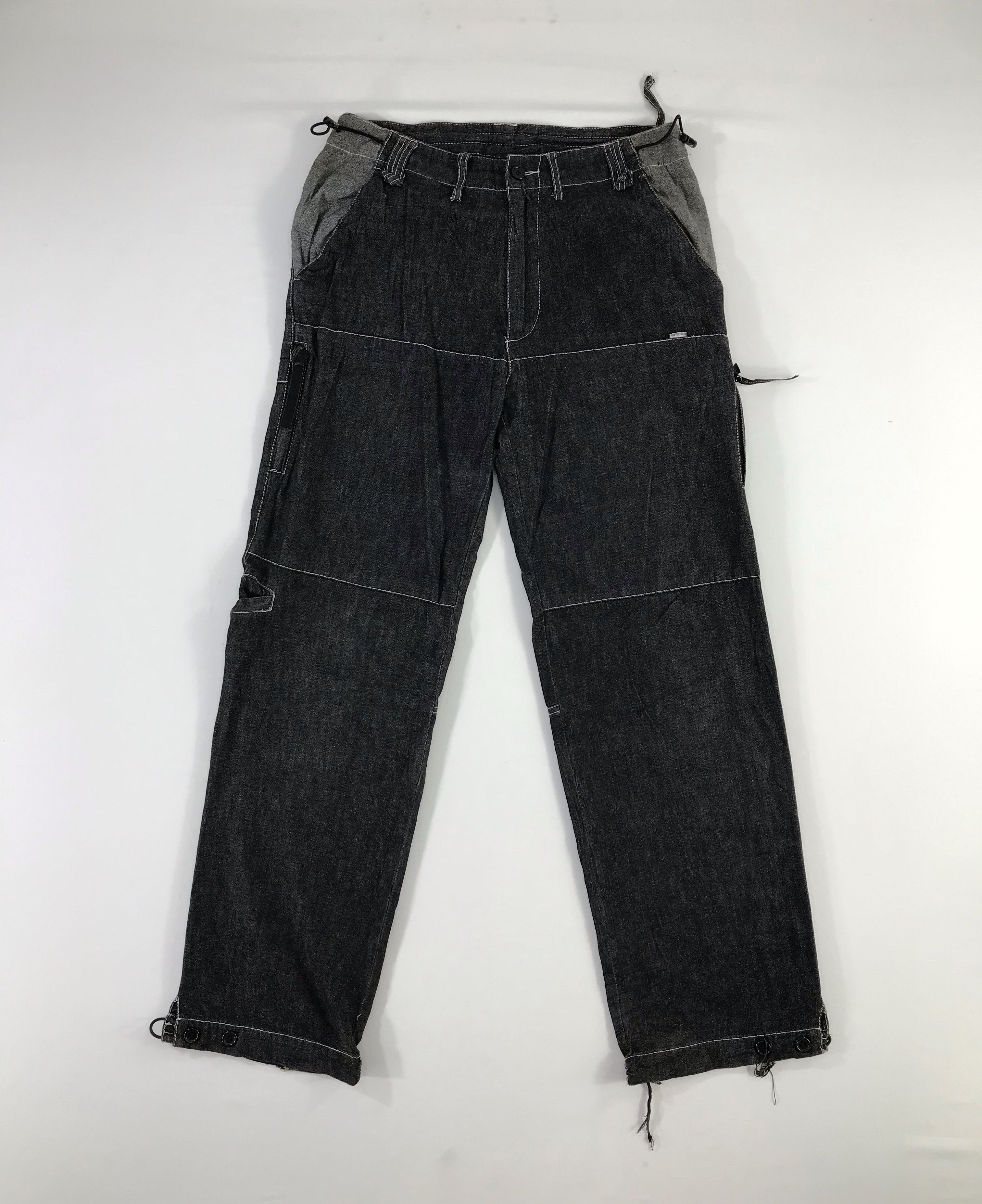 Japanese Brand Octopus Army Multi Pocket Parachute Denim Cargo Pant -J110 Size US 31 - 1 Thumbnail