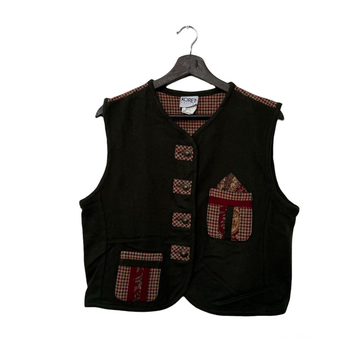 Japanese Brand VINTAGE KORET PETITES TARTAN DESIGN VEST MADE IN USA Size US M / EU 48-50 / 2 - 1 Thumbnail