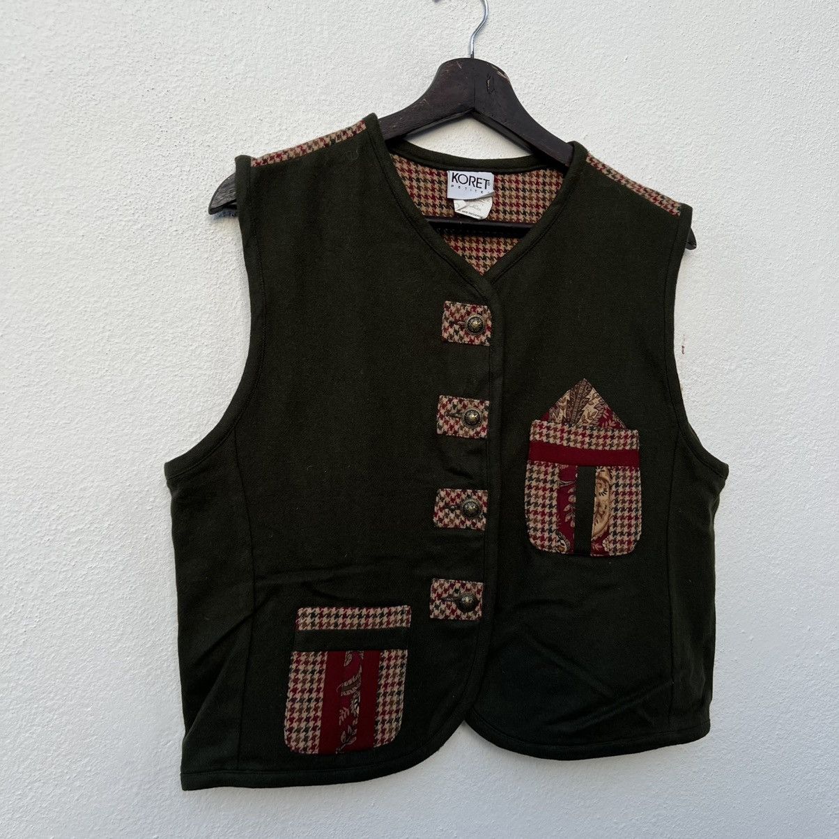 Japanese Brand VINTAGE KORET PETITES TARTAN DESIGN VEST MADE IN USA Size US M / EU 48-50 / 2 - 5 Thumbnail