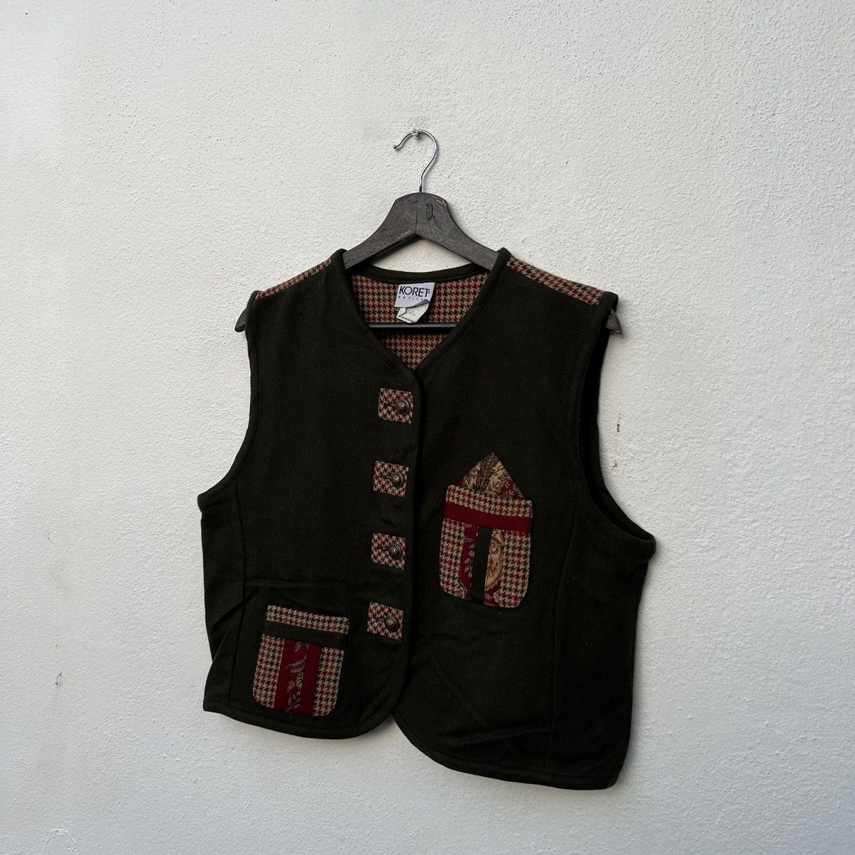 Japanese Brand VINTAGE KORET PETITES TARTAN DESIGN VEST MADE IN USA Size US M / EU 48-50 / 2 - 2 Thumbnail