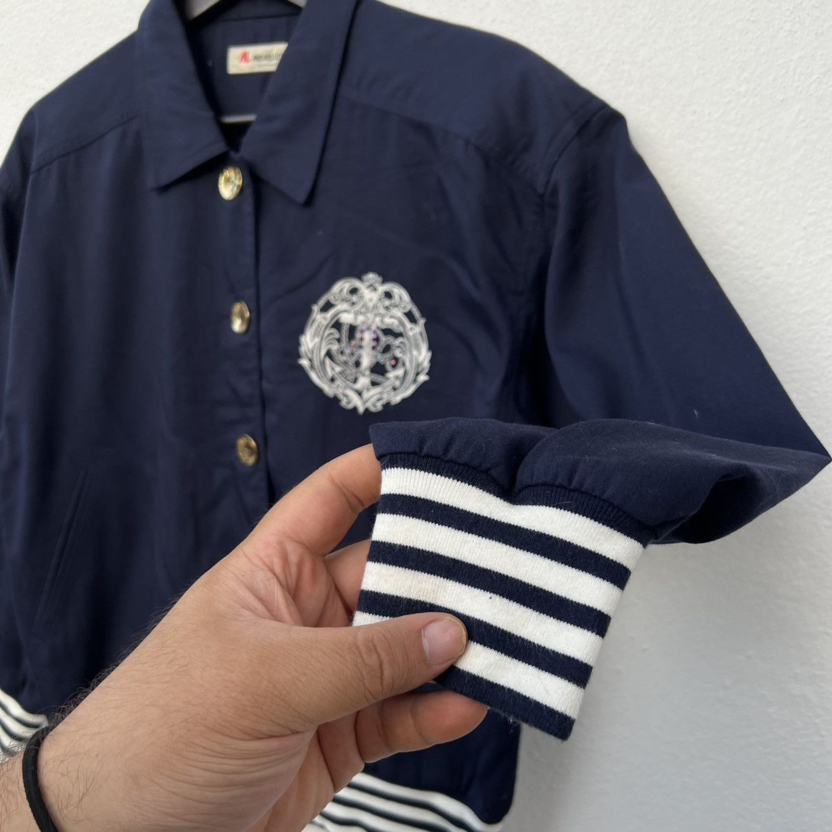 Japanese Brand VINTAGE ANDRE LUCIANO BIG LOGO BOMBER JACKET Size US S / EU 44-46 / 1 - 6 Thumbnail