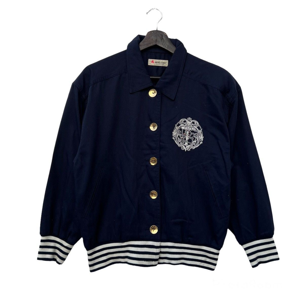Japanese Brand VINTAGE ANDRE LUCIANO BIG LOGO BOMBER JACKET Size US S / EU 44-46 / 1 - 1 Thumbnail