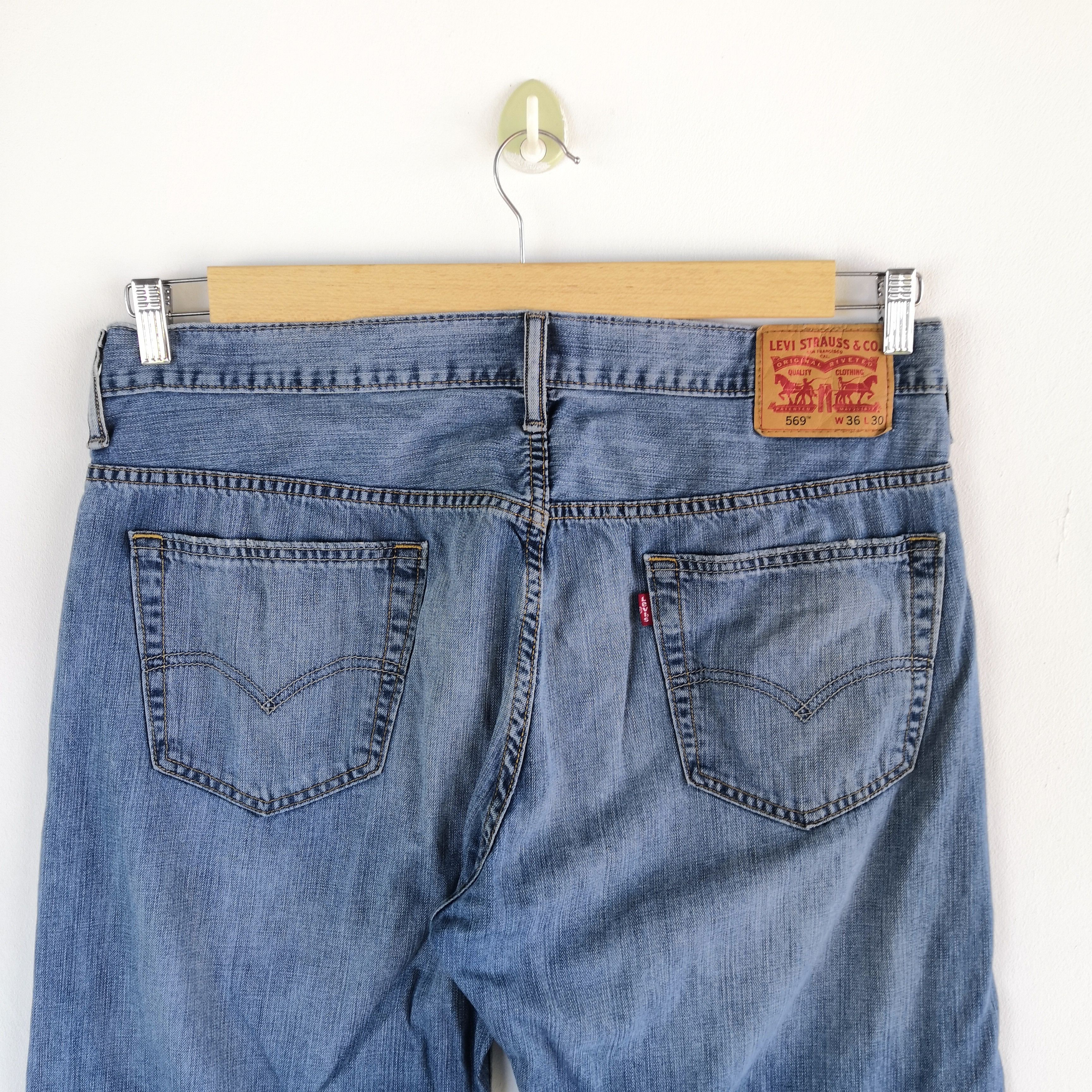 Levi's Vintage Levis Baggy Light Wash Jeans Dirty Levi's 569 Denim Size US 36 / EU 52 - 5 Thumbnail