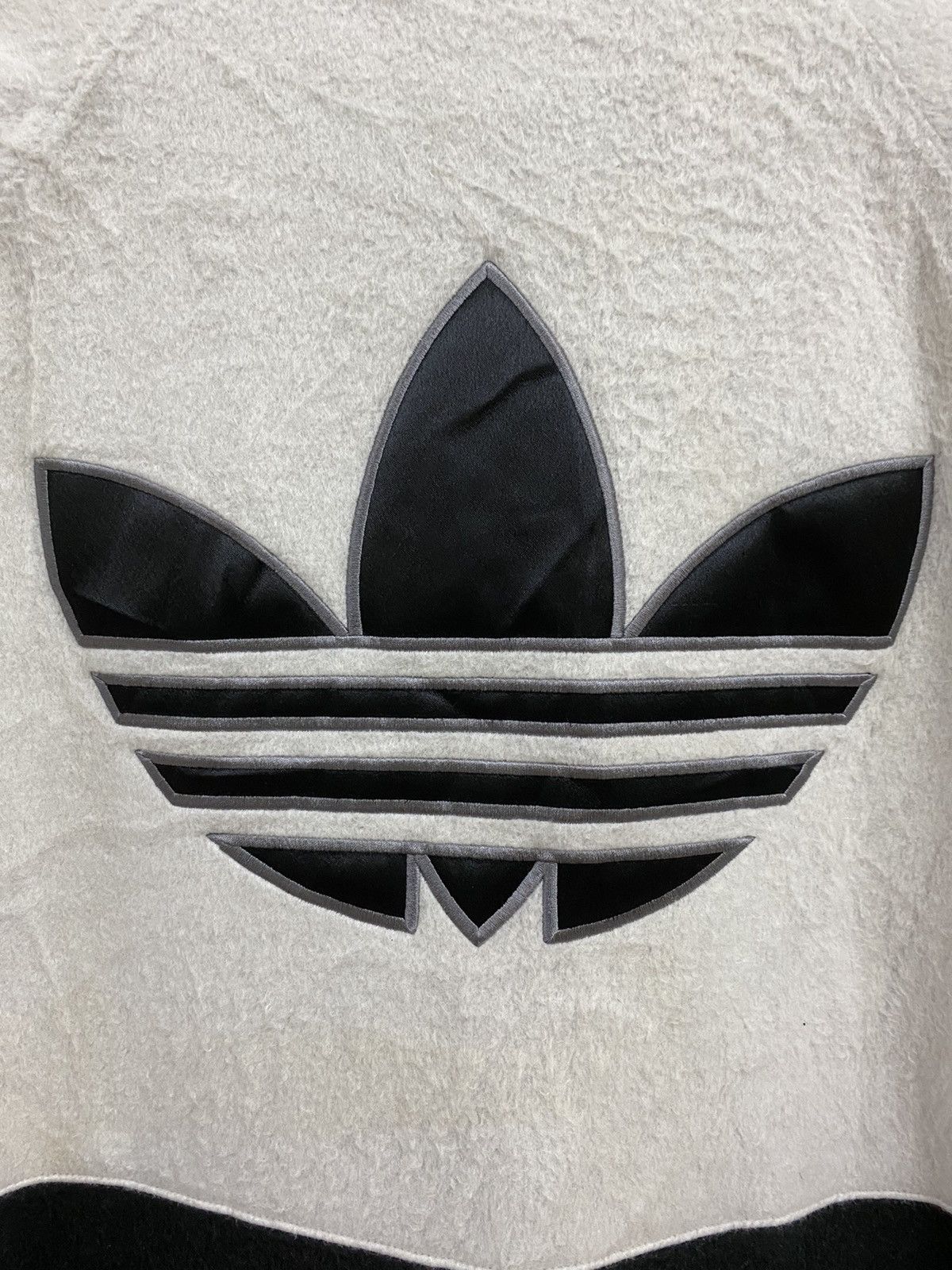 Adidas × Japanese Brand × Vintage Vintage Adidas Big Logo Fleece Turtleneck Jacket Sweater Size US L / EU 52-54 / 3 - 5 Thumbnail