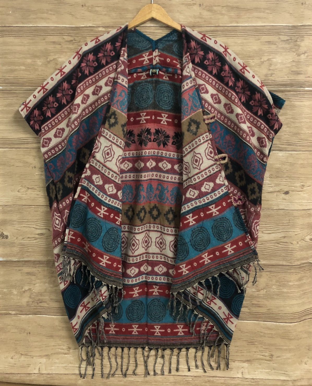 Native × Vintage Vintage Poncho Alpaca Navajo Native Hippie Indian XL Size US L / EU 52-54 / 3 - 10 Thumbnail