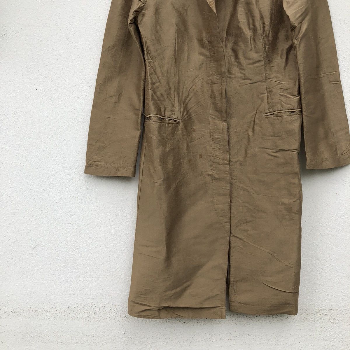 NEWYORKINDUSTRIE NEW YORK INDUSTRIES 100% SILK LONG JACKET MADE IN ITALY Size US S / EU 44-46 / 1 - 3 Thumbnail