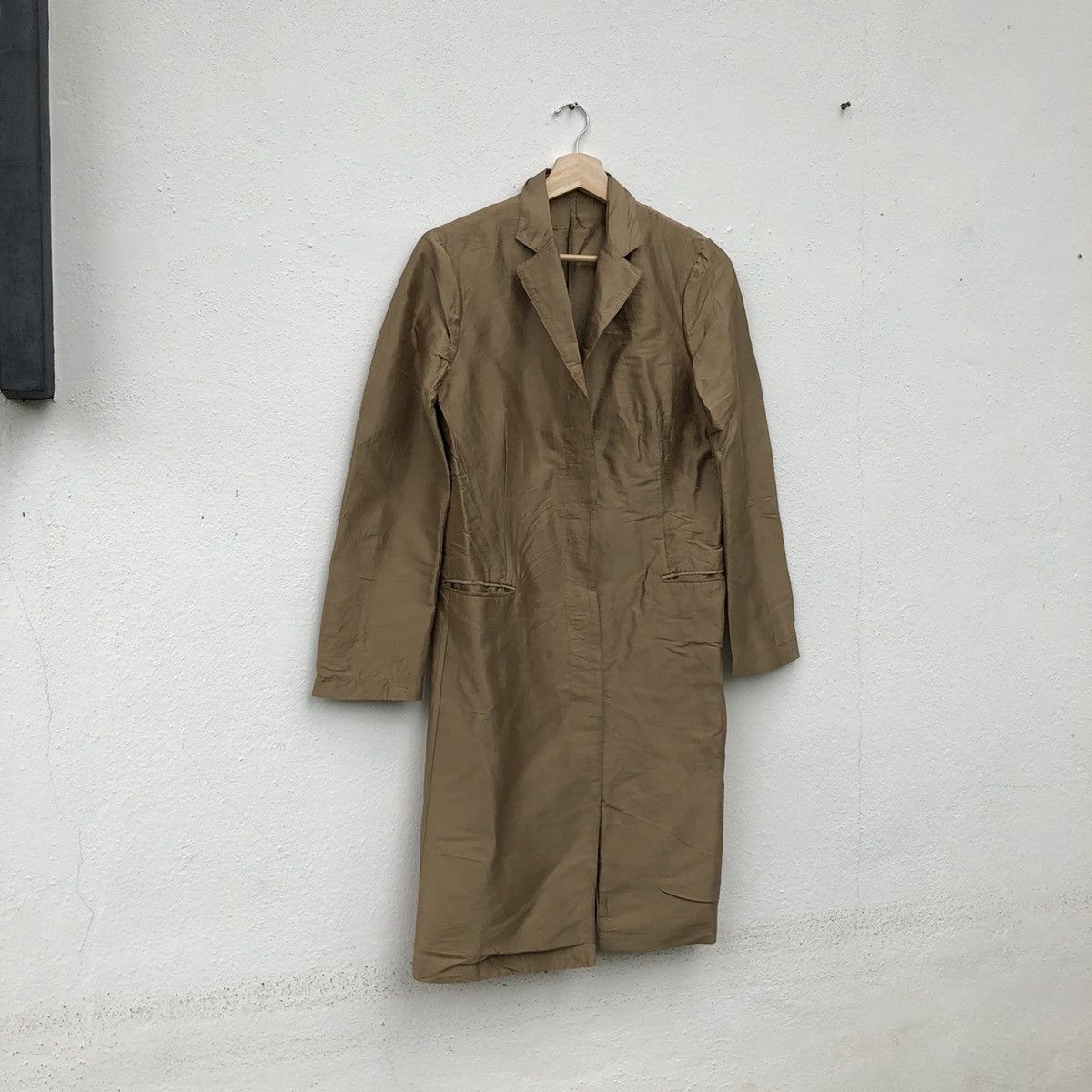 NEWYORKINDUSTRIE NEW YORK INDUSTRIES 100% SILK LONG JACKET MADE IN ITALY Size US S / EU 44-46 / 1 - 2 Thumbnail