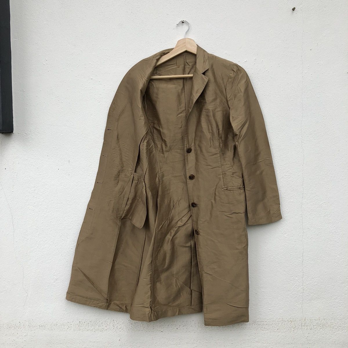 NEWYORKINDUSTRIE NEW YORK INDUSTRIES 100% SILK LONG JACKET MADE IN ITALY Size US S / EU 44-46 / 1 - 12 Thumbnail