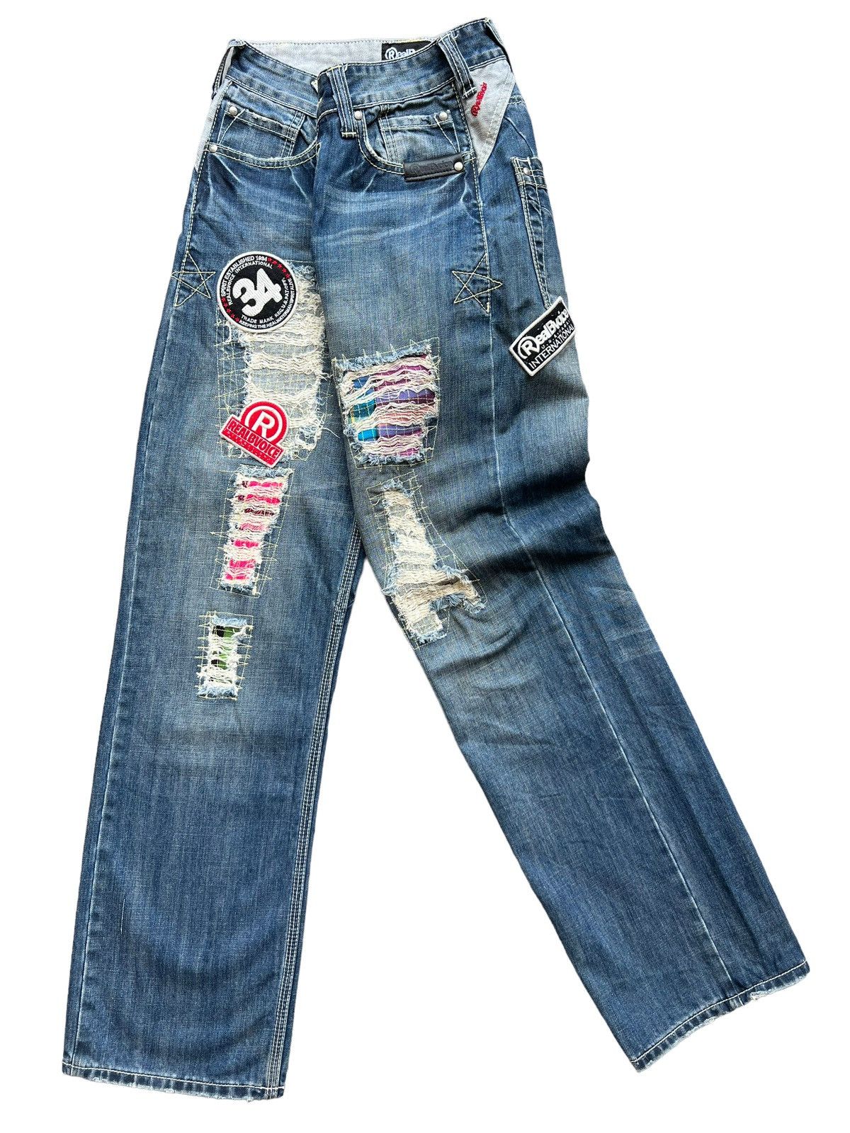 Japanese Brand RBV Jeans Patchwork Distressed Denim Jeans 28x30 Size US 28 / EU 44 - 1 Thumbnail