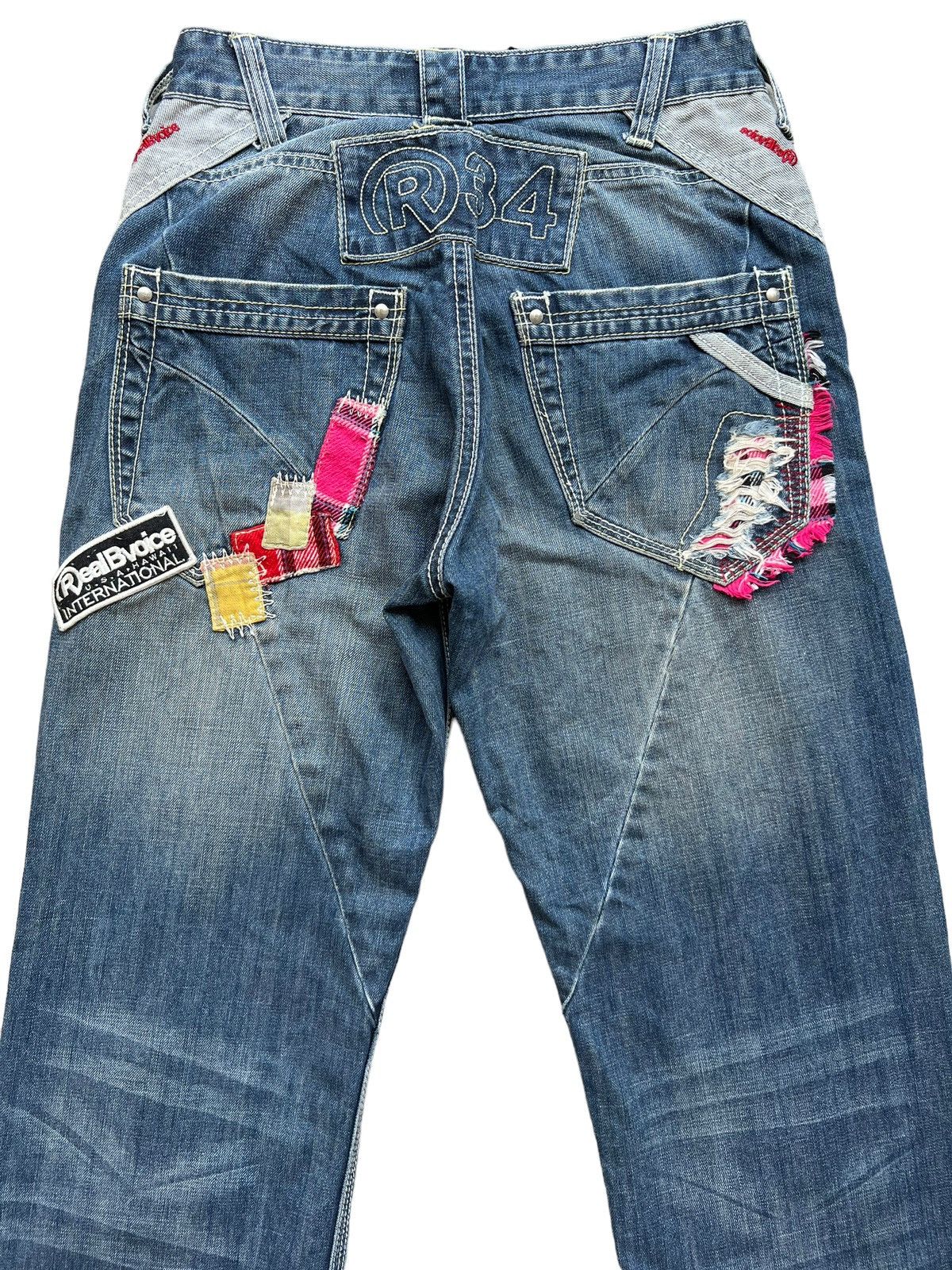 Japanese Brand RBV Jeans Patchwork Distressed Denim Jeans 28x30 Size US 28 / EU 44 - 5 Thumbnail