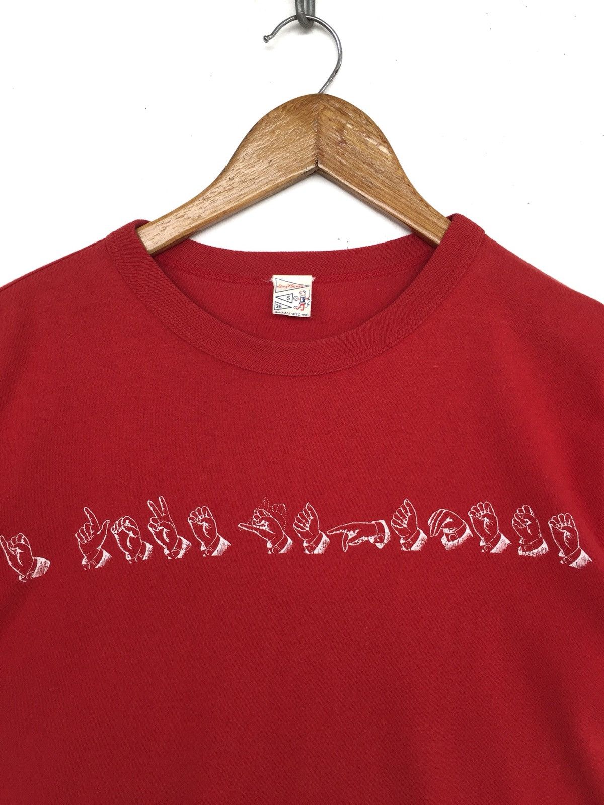 Dry Bones OG Dry Bones 🇯🇵 Finger Spelling Sign Red Shirt Size US S / EU 44-46 / 1 - 2 Thumbnail