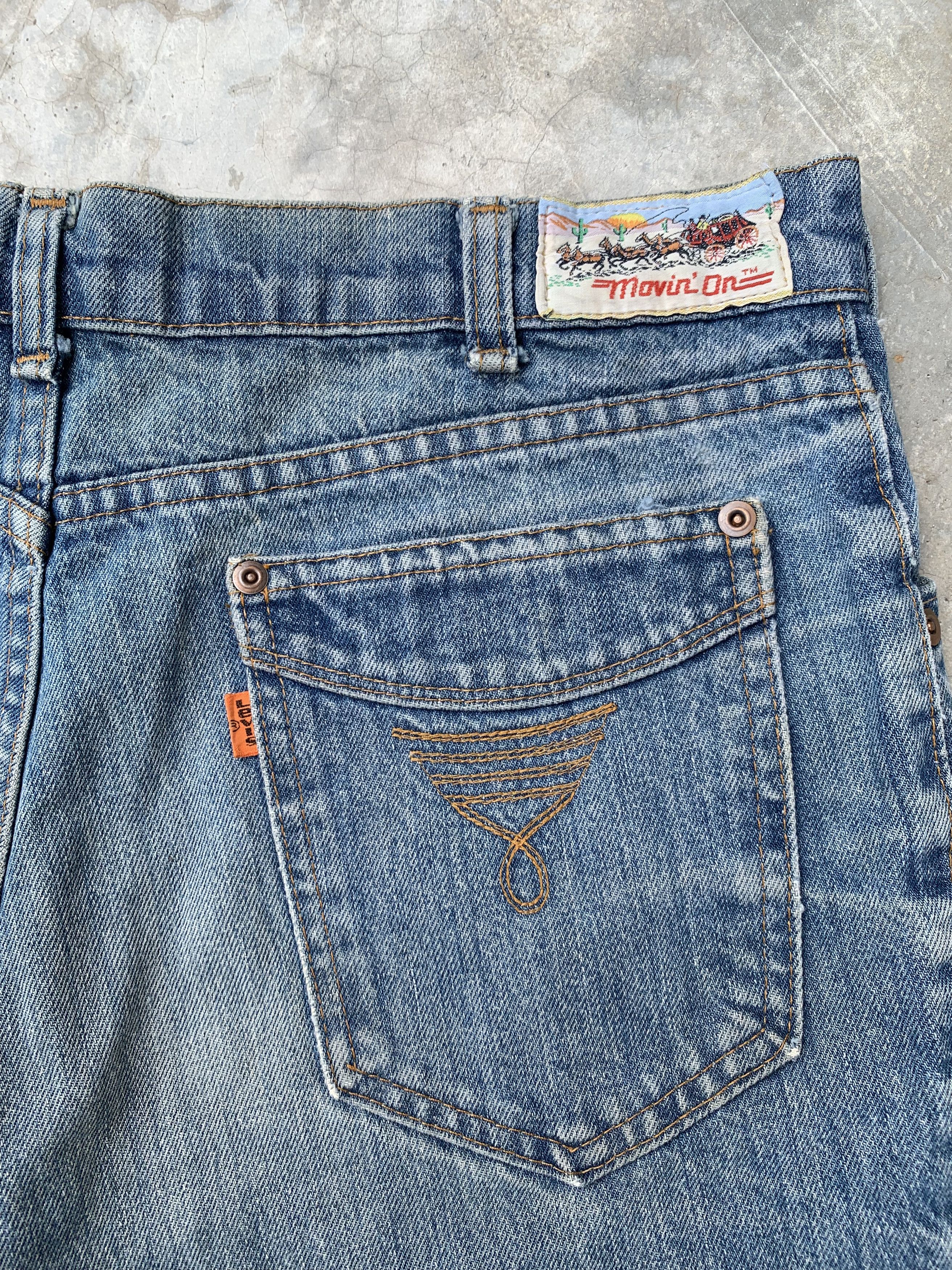 Levi's Vintage 80s Levis Movin' On Denim Shorts Size 32" / US 10 / IT 46 - 4 Thumbnail