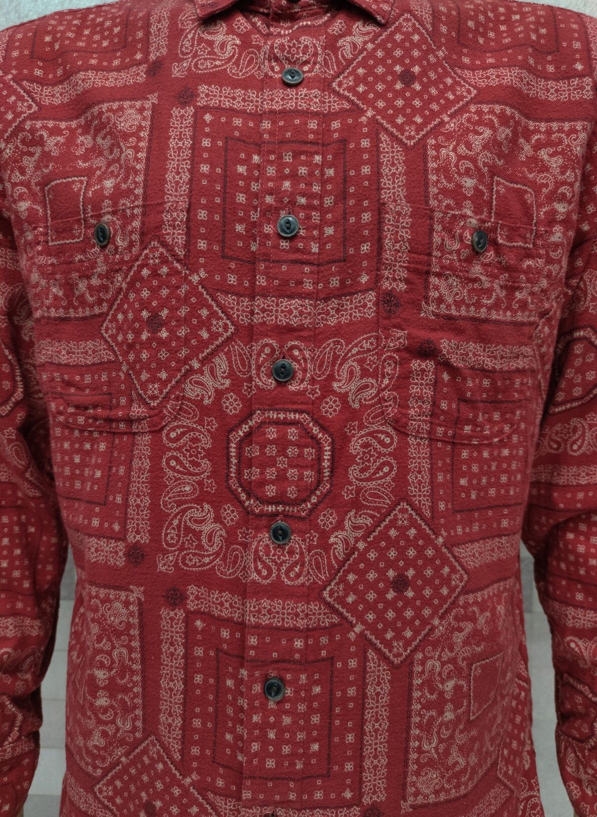 Japanese Brand × Uniqlo × Vintage UNIQLO Paisley Bandana Shirt Inspired by Visvim Kapital Size US L / EU 52-54 / 3 - 3 Thumbnail