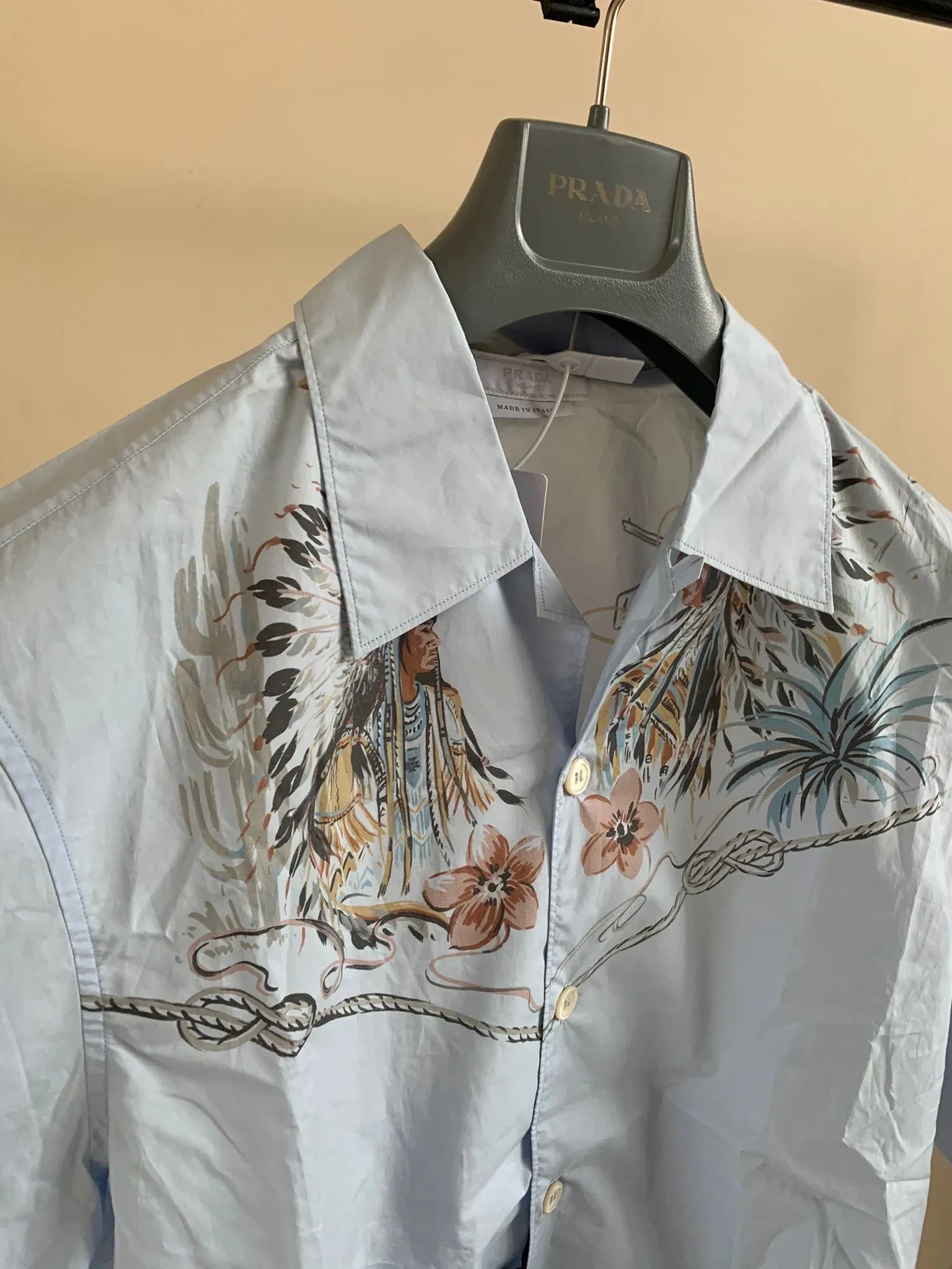 Prada Popeline Western in Light Blue Size US S / EU 44-46 / 1 - 6 Thumbnail