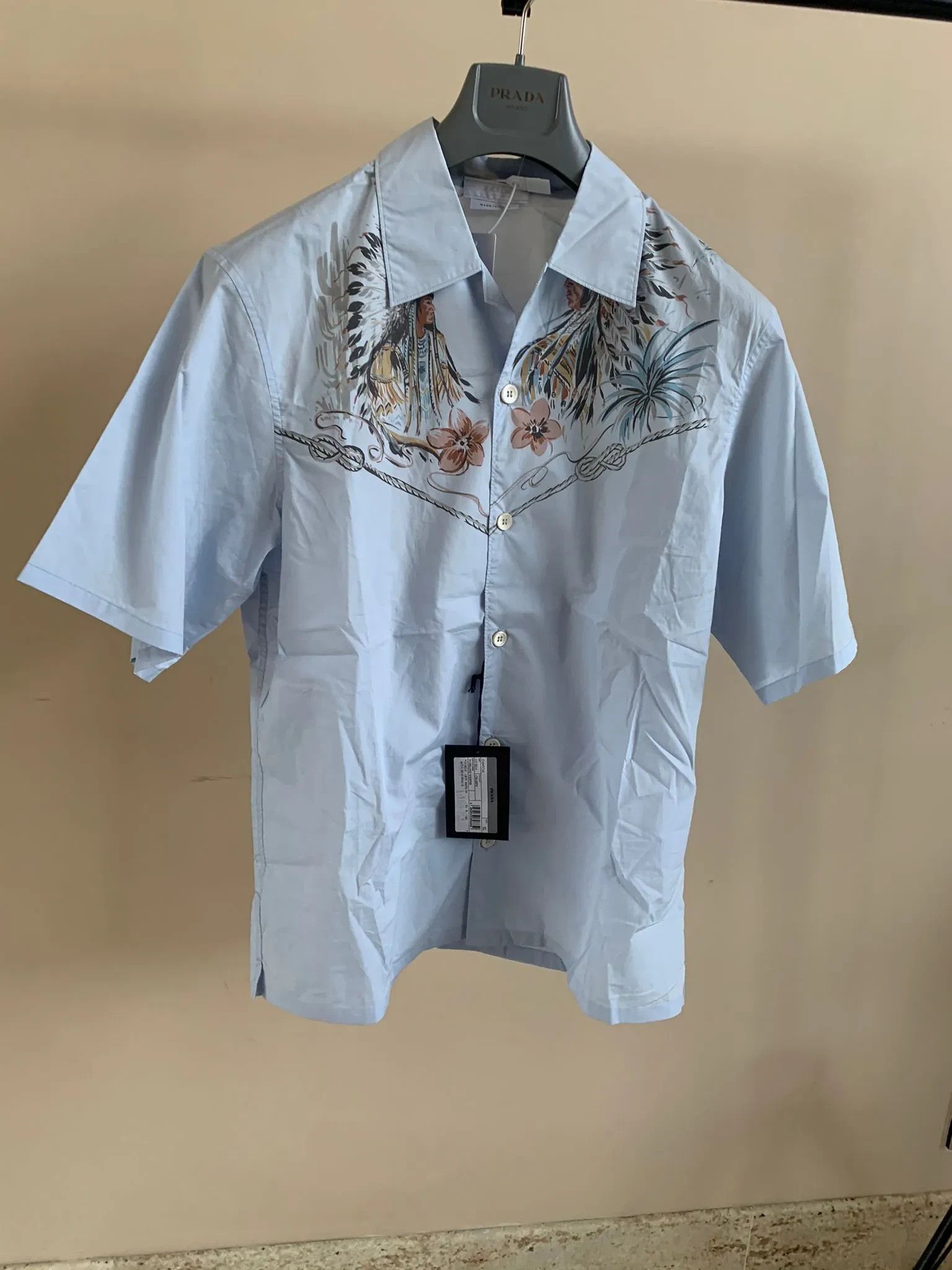Prada Popeline Western in Light Blue Size US S / EU 44-46 / 1 - 4 Thumbnail