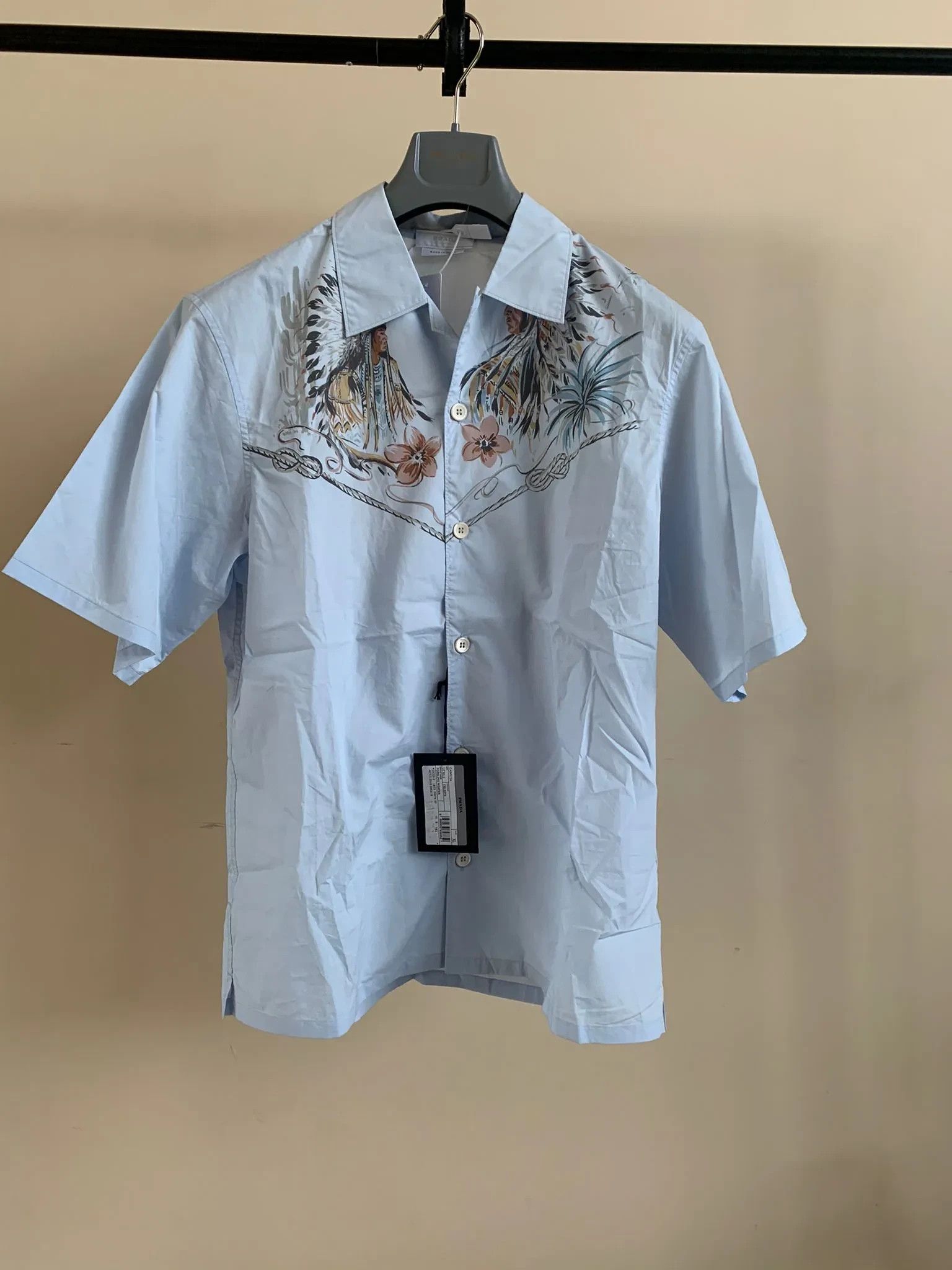 Prada Popeline Western in Light Blue Size US S / EU 44-46 / 1 - 2 Thumbnail