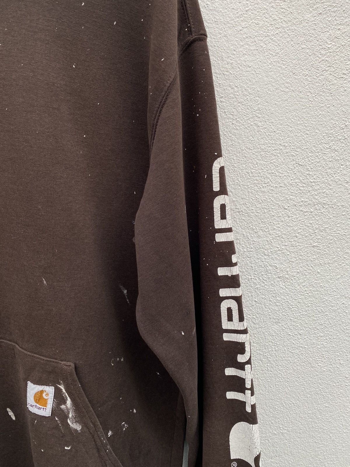 Carhartt × Vintage Vintage Carhartt hoodie painted sweatshirt Size US M / EU 48-50 / 2 - 3 Thumbnail