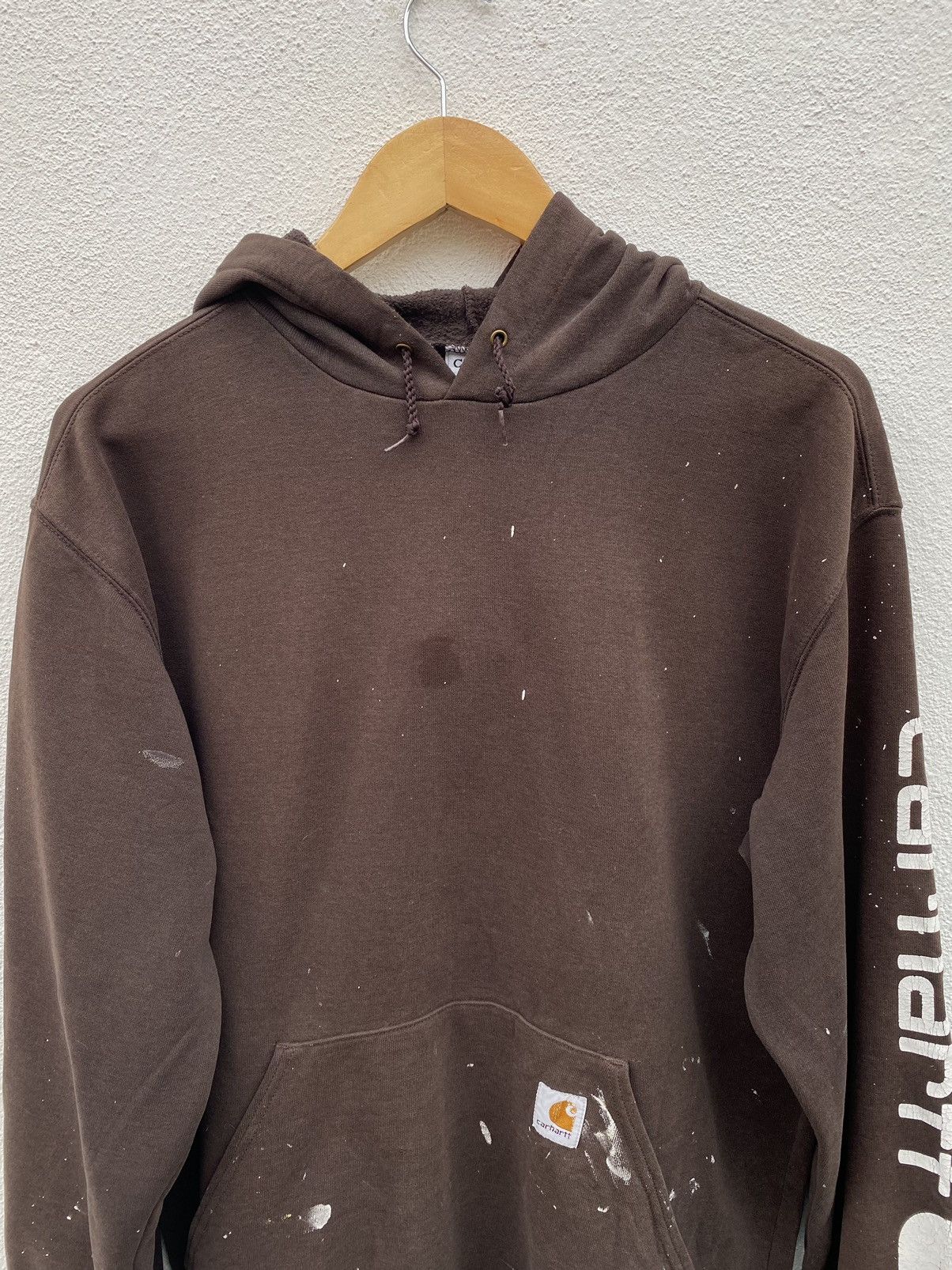 Carhartt × Vintage Vintage Carhartt hoodie painted sweatshirt Size US M / EU 48-50 / 2 - 11 Thumbnail