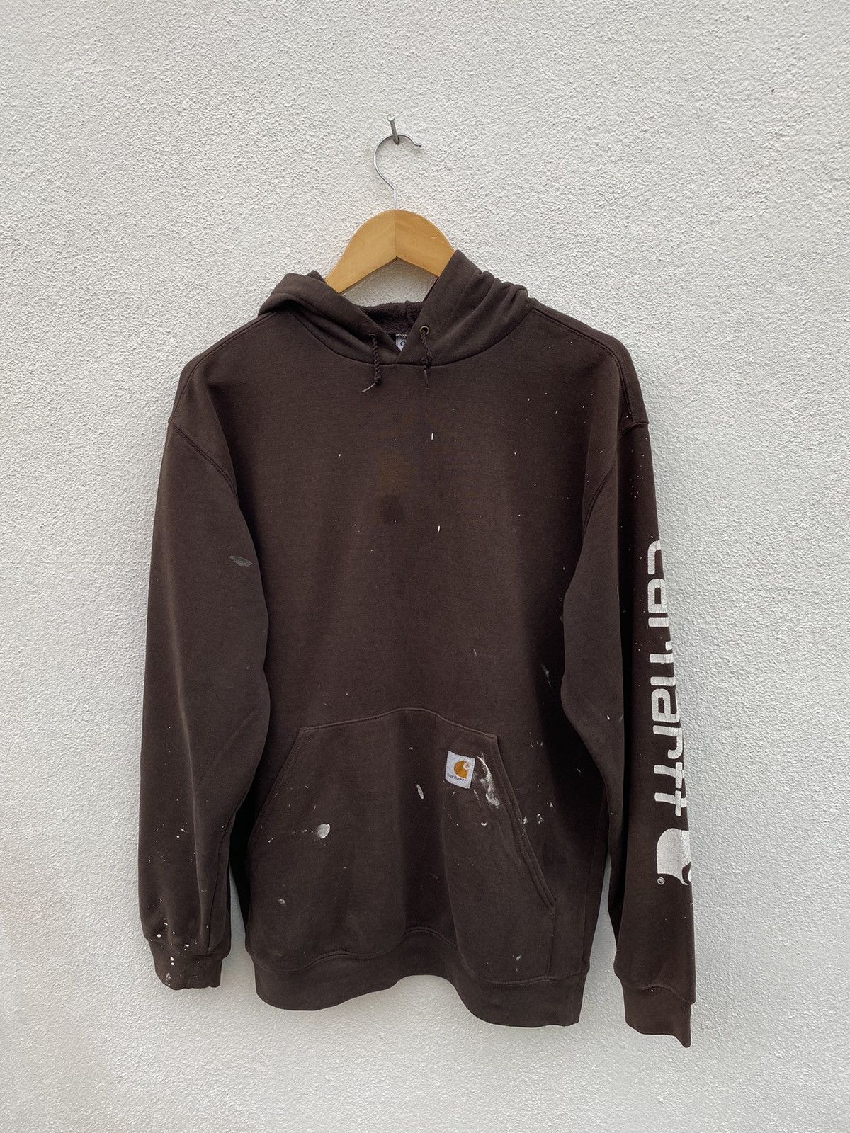 Carhartt × Vintage Vintage Carhartt hoodie painted sweatshirt Size US M / EU 48-50 / 2 - 1 Thumbnail