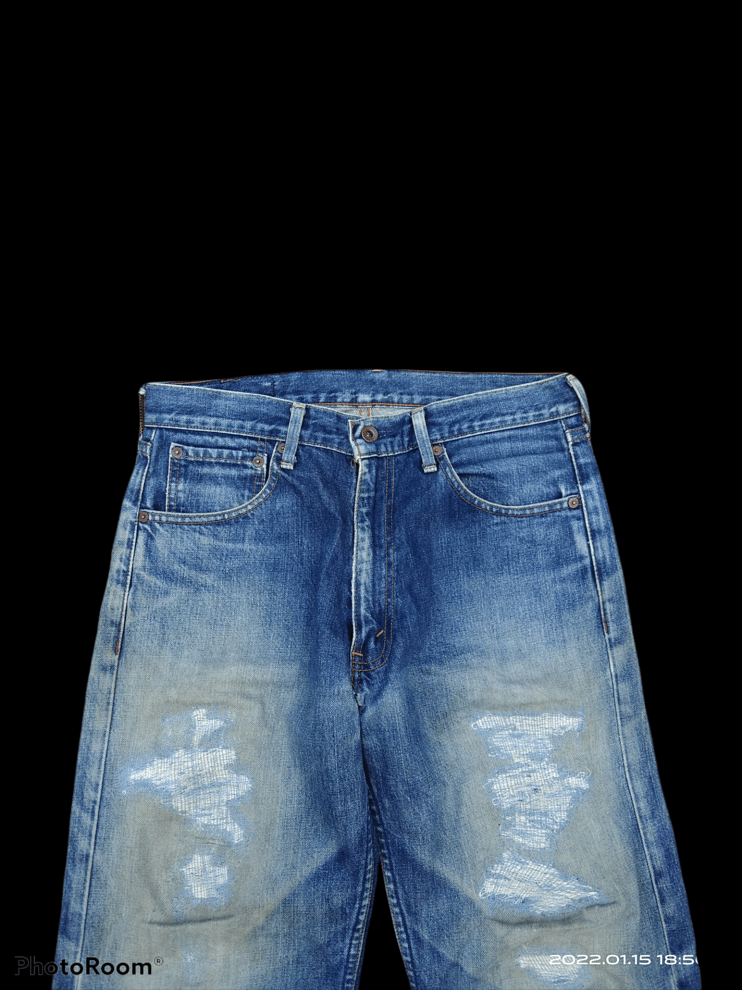Levi's Vintage Clothing DiSTRESSED LEVIS MADE IN JAPAN LOT 503 DENIM PANTS Size US 32 / EU 48 - 3 Thumbnail