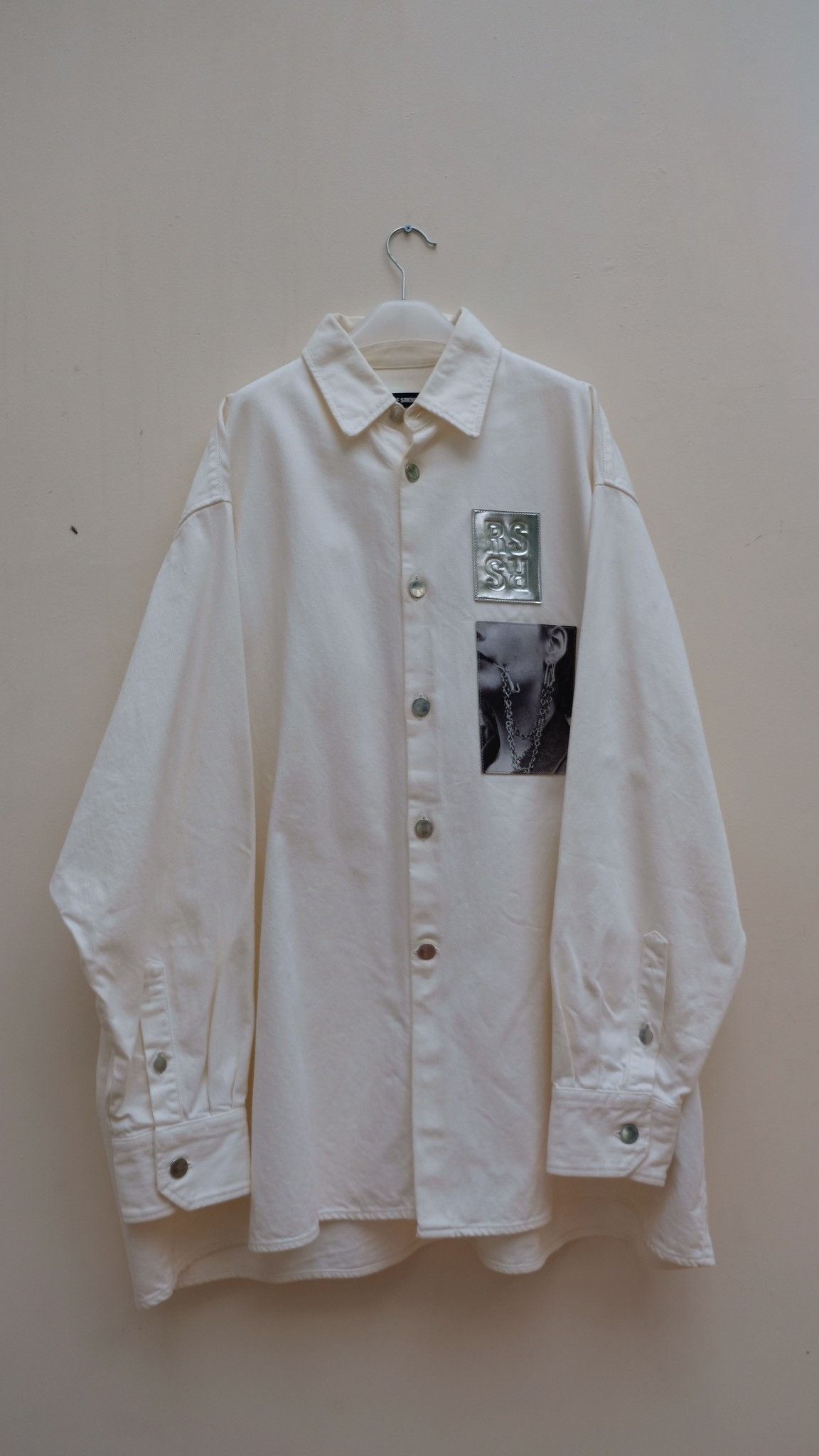 Raf Simons RAF SIMONS SS19 OVERSIZED WHITE SHIRT Size US M / EU 48-50 / 2 - 1 Thumbnail
