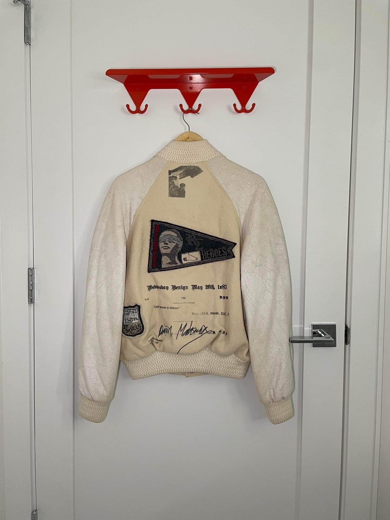 Raf by Raf Simons 2006-2007 "ASHES AND HEROES" Varsity Jacket Size US S / EU 44-46 / 1 - 2 Thumbnail